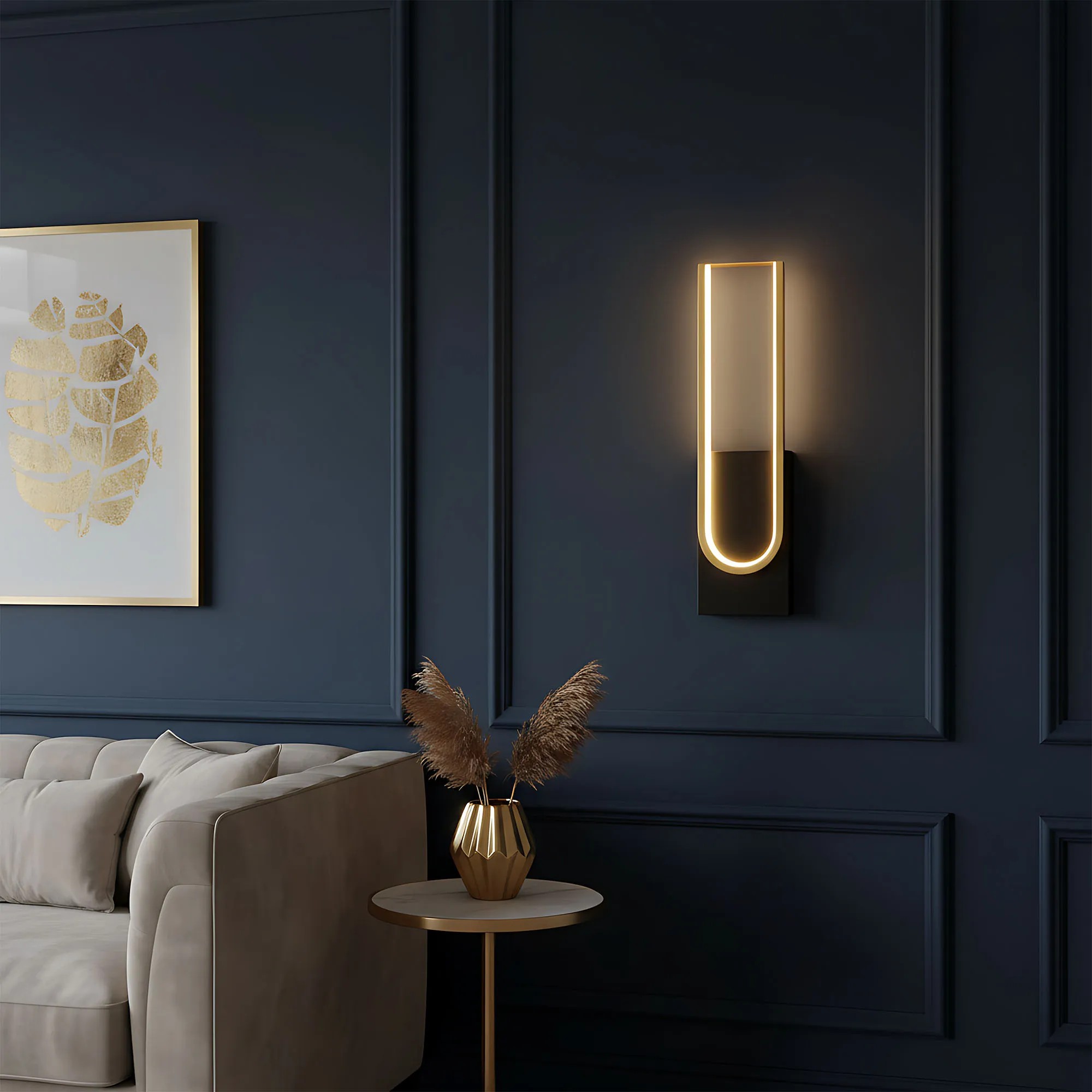 Sieninis šviestuvas Toolight Sieninė lempa LED APP1782-W Gold/Juodas aprašymas - Prekės nuotrauka