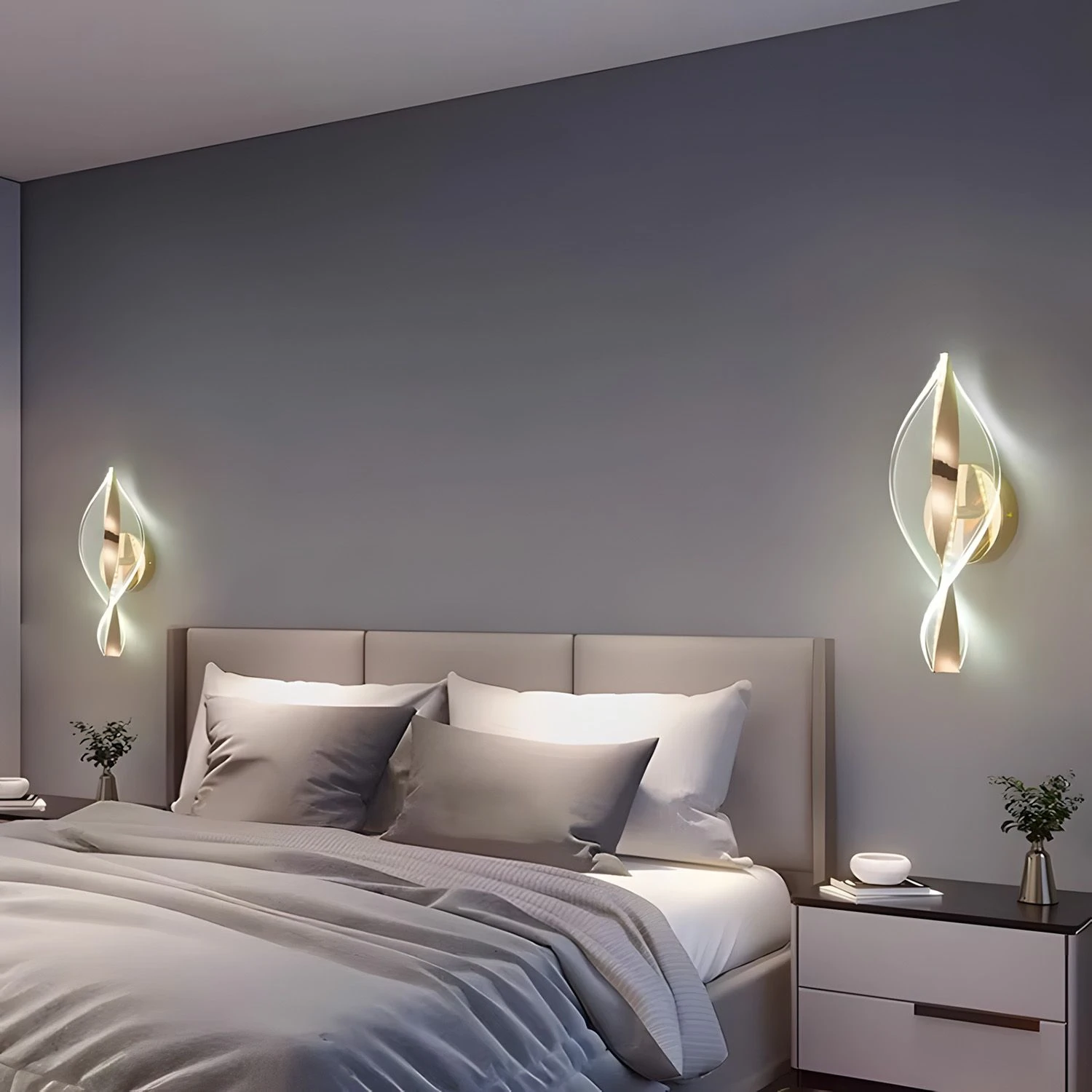 Pakabinamas šviestuvas Toolight Sieninė lempa LED G031-W Gold aprašymas - Prekės nuotrauka