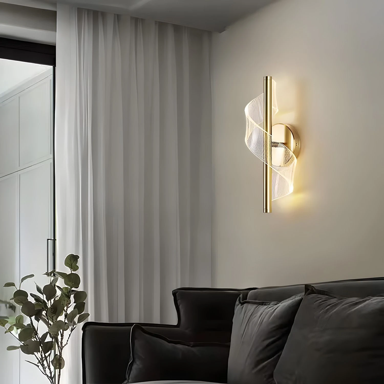 Pakabinamas šviestuvas Toolight Sieninė lempa LED G032-W Gold aprašymas - Prekės nuotrauka
