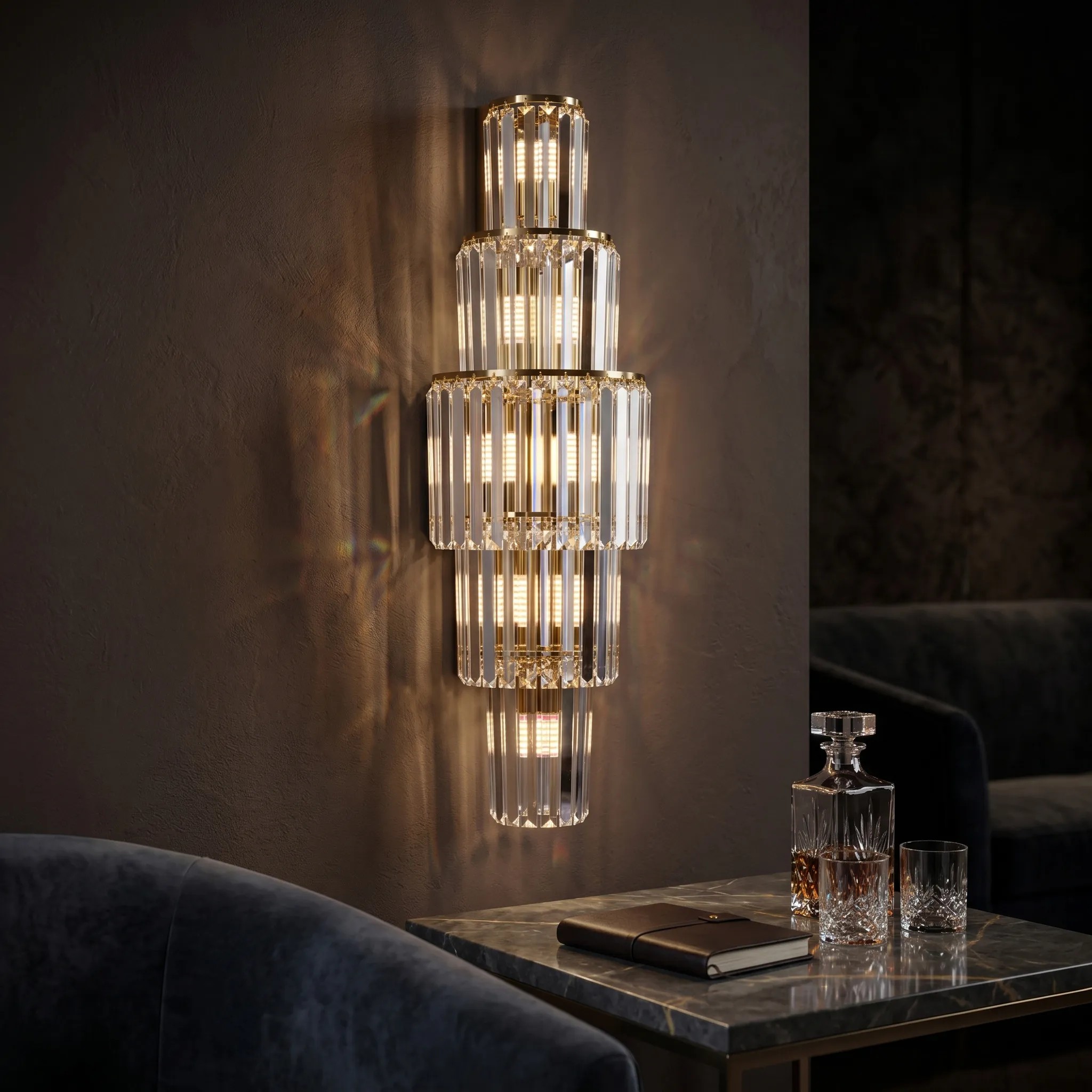Sieninis šviestuvas Toolight Sieninė lempa SWE098-W 60 cm GOLD aprašymas - Prekės nuotrauka