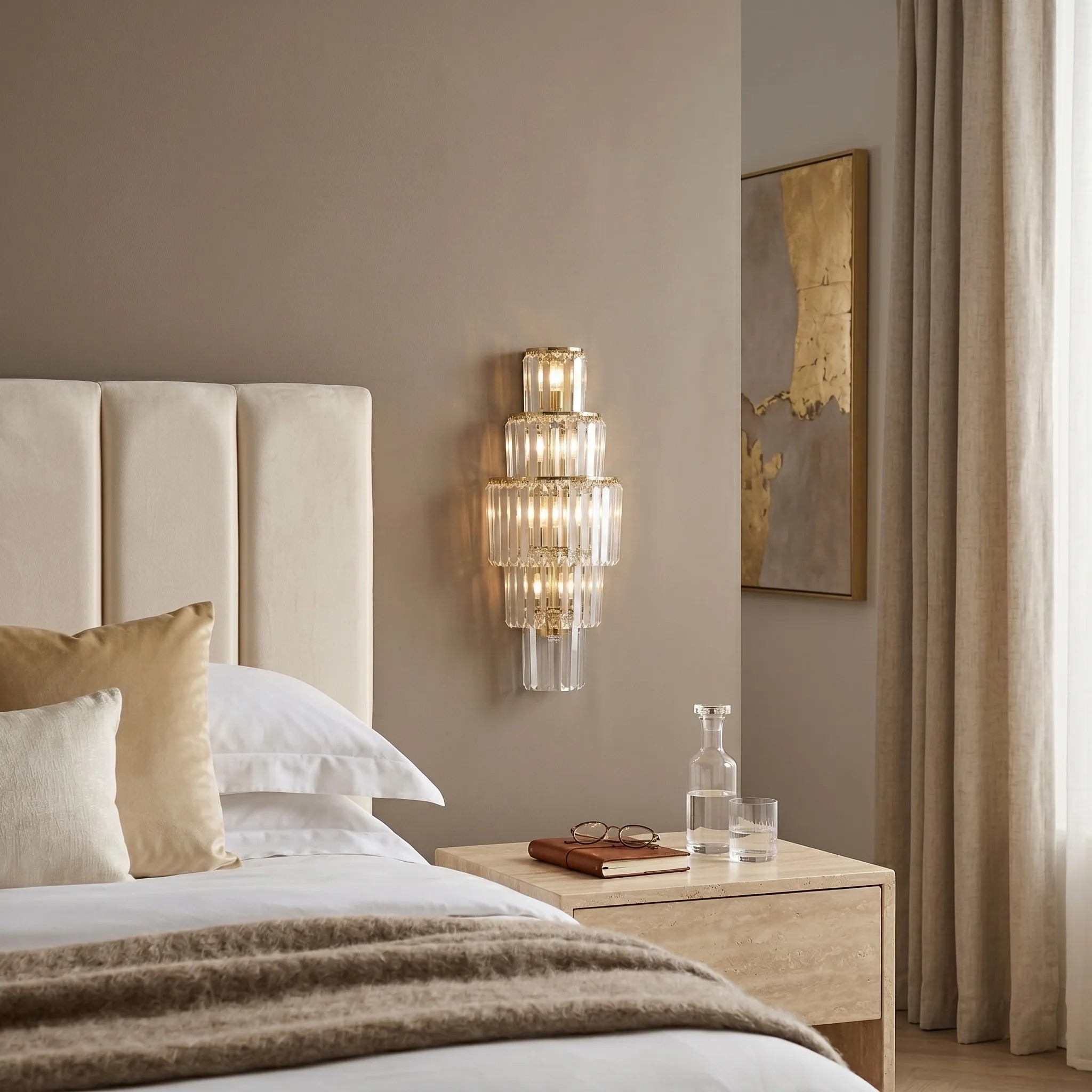 Sieninis šviestuvas Toolight Sieninė lempa SWE098-W 60 cm GOLD aprašymas - Prekės nuotrauka