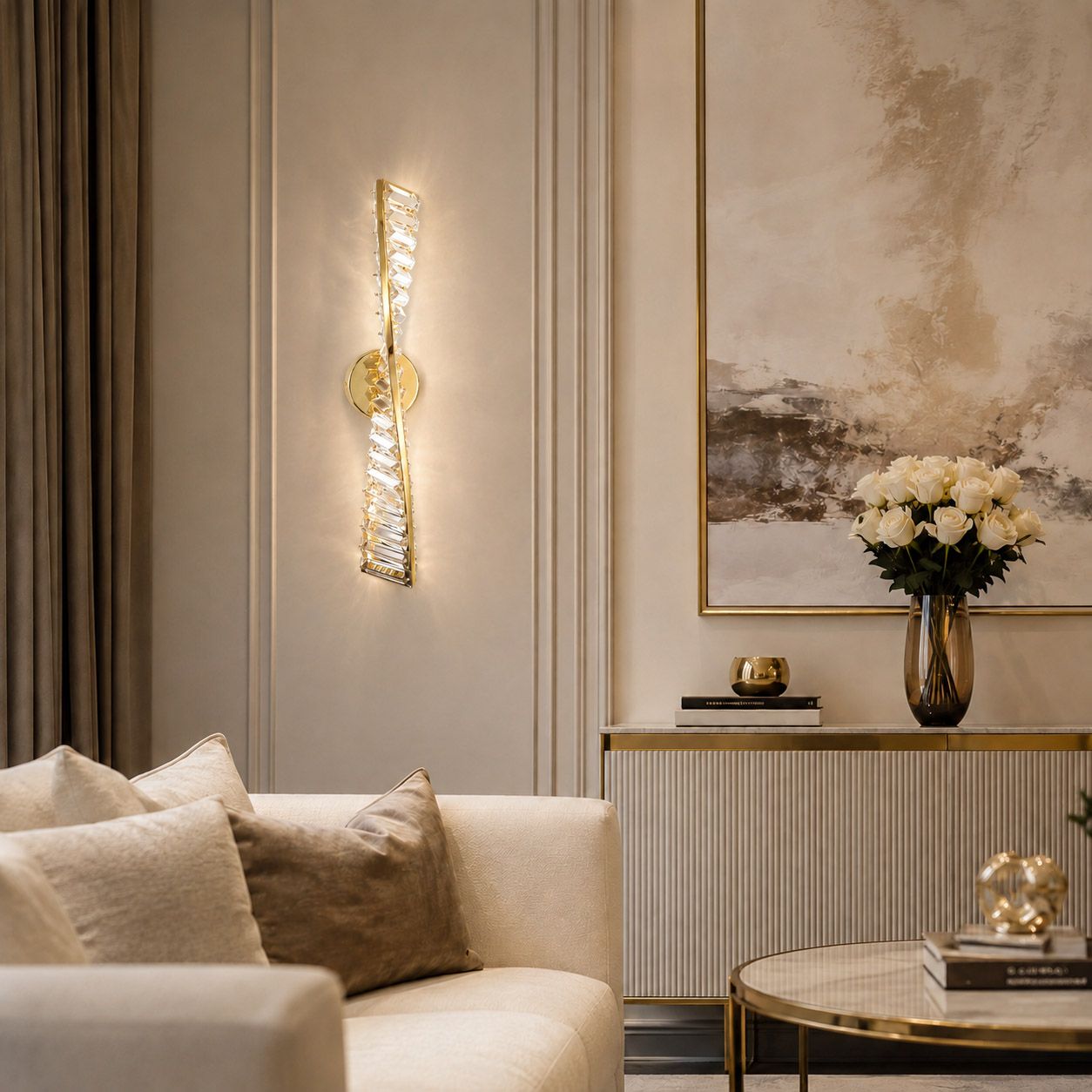 Sieninis šviestuvas Toolight Sieninis Led Šviestuvas App1951-w 50 Cm Gold aprašymas - Prekės nuotrauka