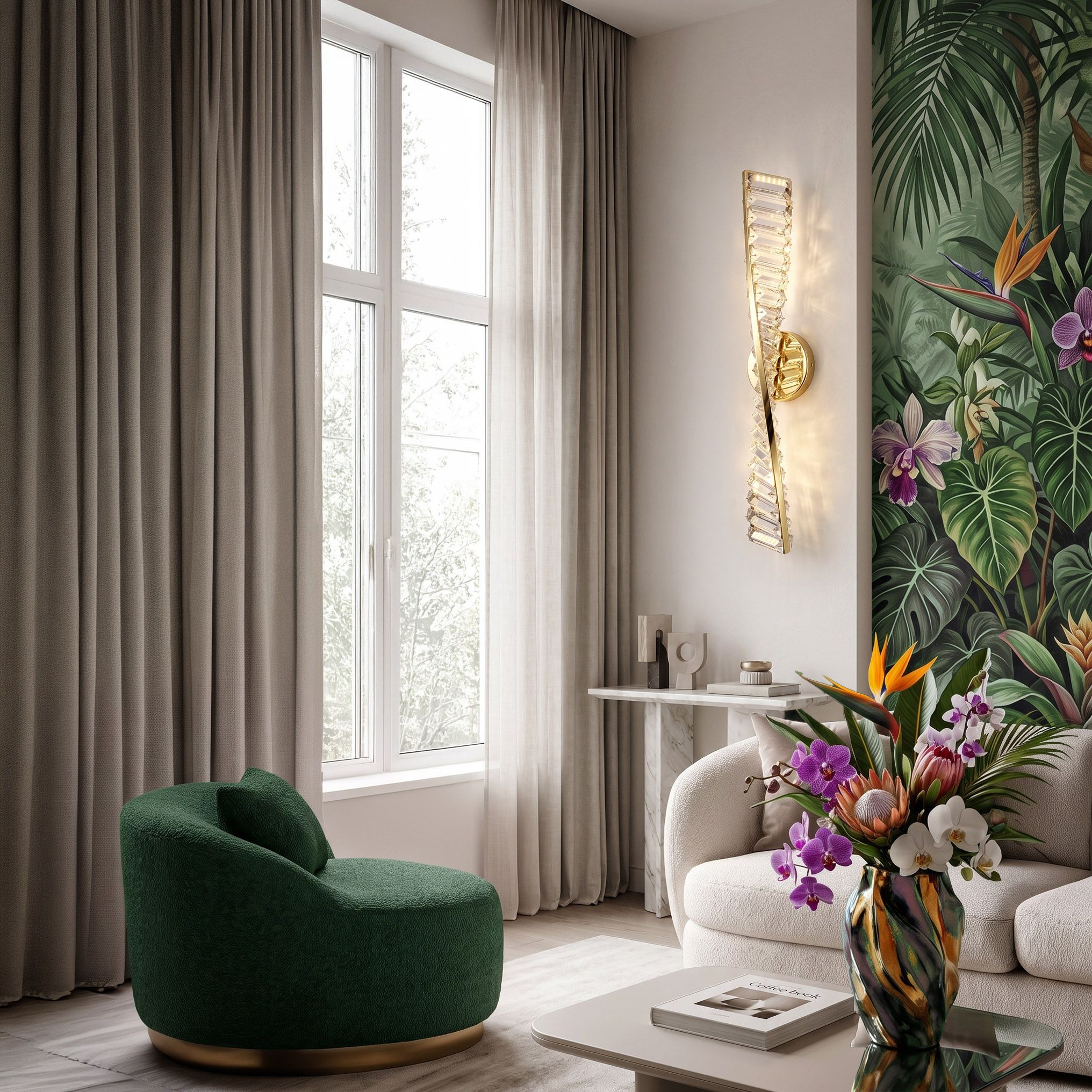 Sieninis šviestuvas Toolight Sieninis Led Šviestuvas App1951-w 50 Cm Gold aprašymas - Prekės nuotrauka