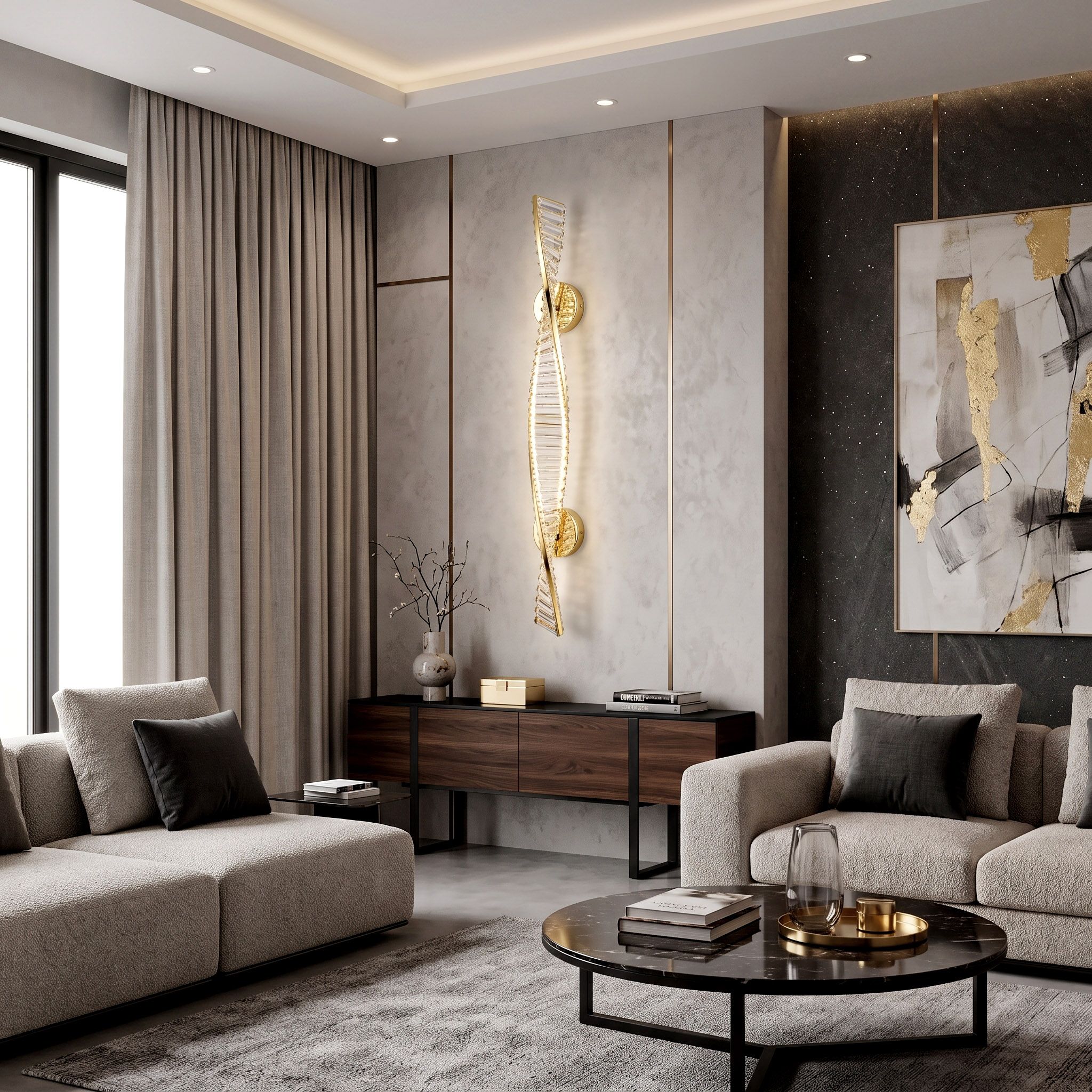 Sieninis šviestuvas Toolight Sieninis Led Šviestuvas App1952-w 100cm Gold aprašymas - Prekės nuotrauka