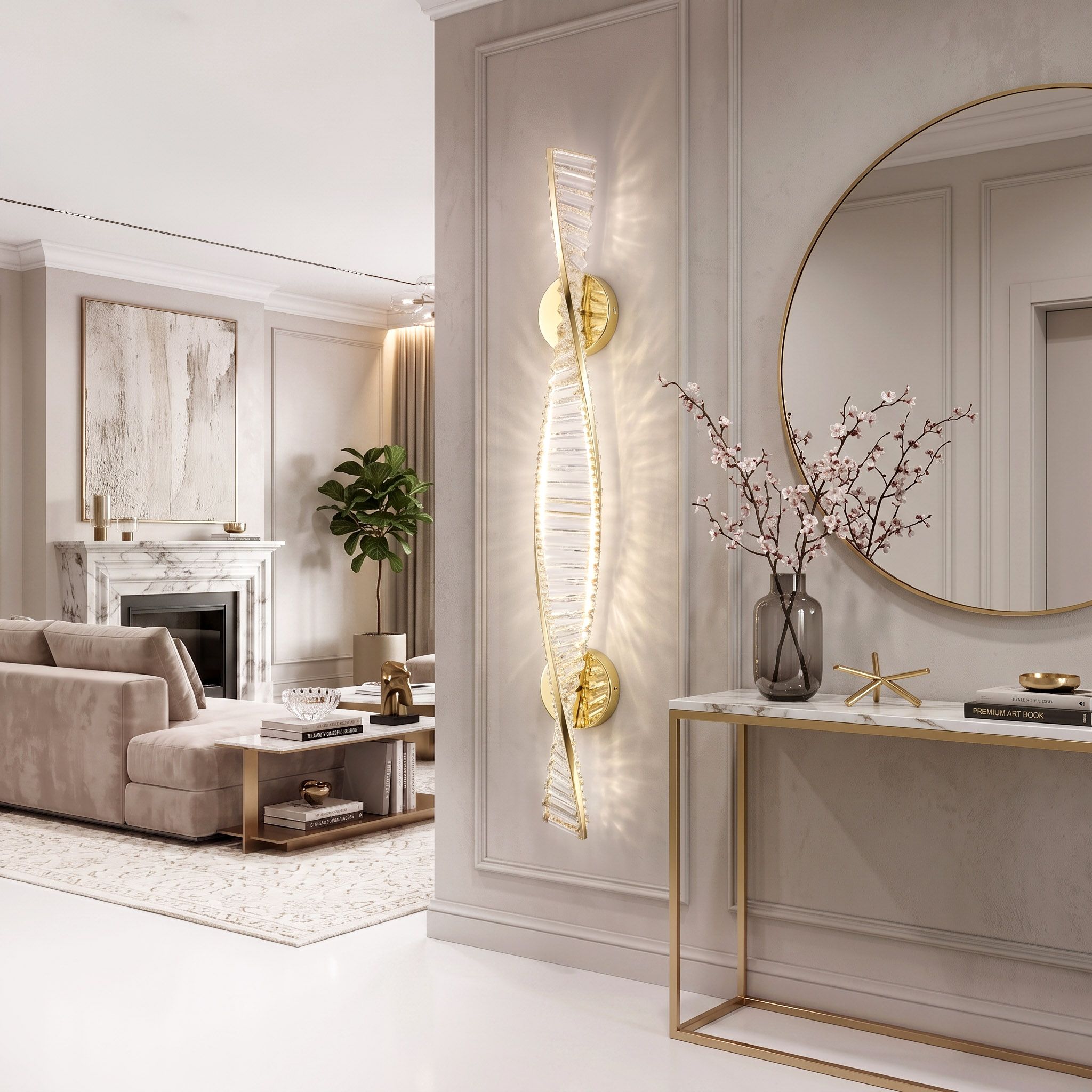Sieninis šviestuvas Toolight Sieninis Led Šviestuvas App1952-w 100cm Gold aprašymas - Prekės nuotrauka