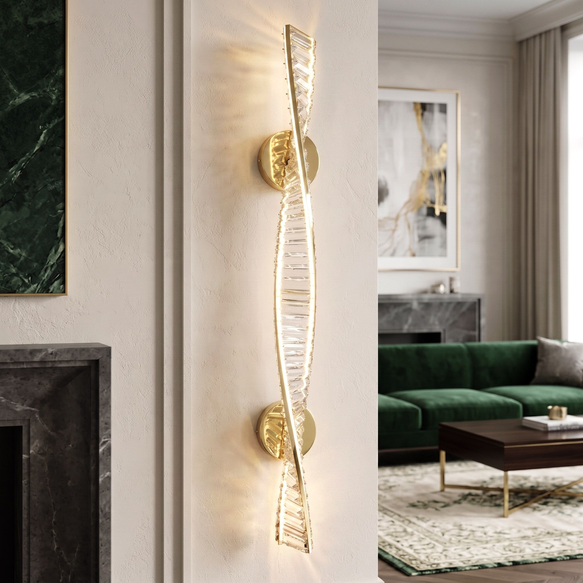 Sieninis šviestuvas Toolight Sieninis Led Šviestuvas App1952-w 100cm Gold aprašymas - Prekės nuotrauka