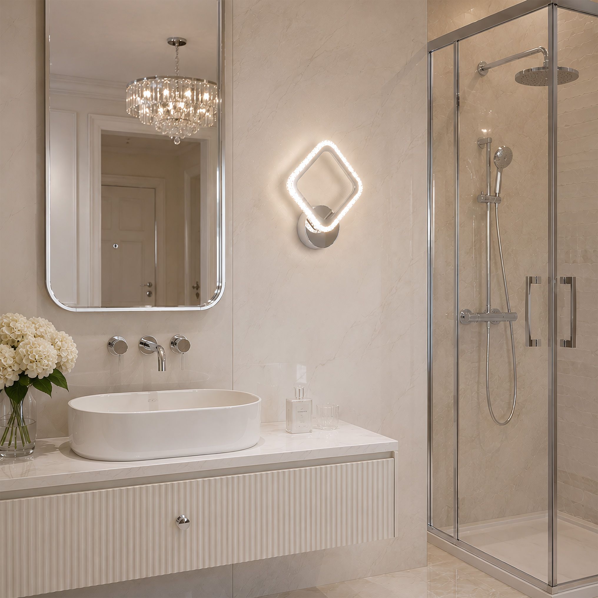 Sieninis šviestuvas Toolight Sieninis LED šviestuvas LHJ125-W Chromas aprašymas - Prekės nuotrauka