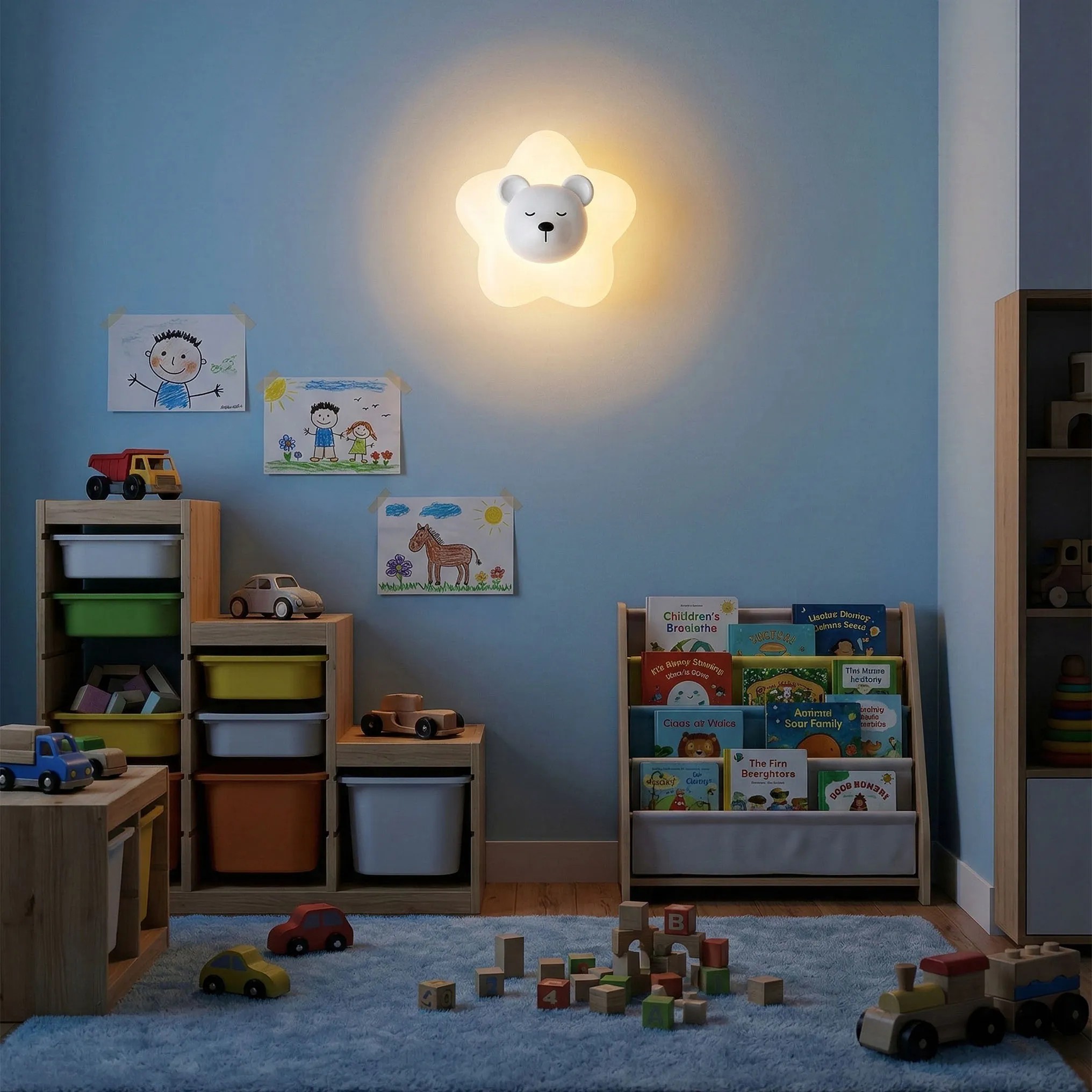 Toolight SIENINIS ŠVIESTUVAS LED G181-W Baltas BEAR aprašymas - Prekės nuotrauka