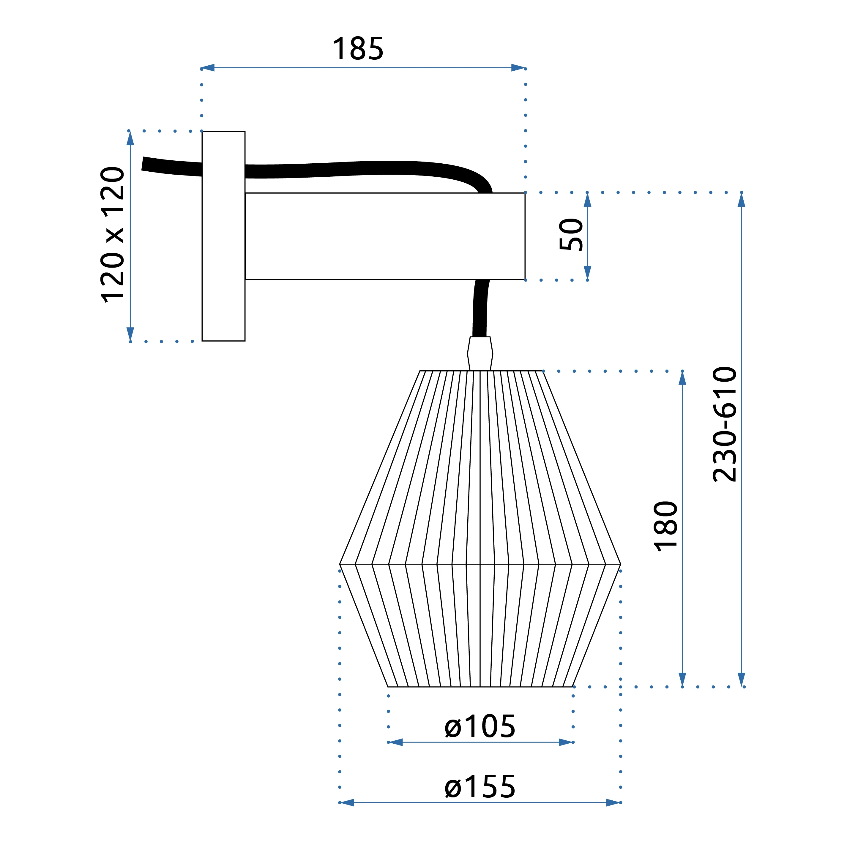 Toolight Šviestuvas APP1149-1W Wood aprašymas - Prekės nuotrauka