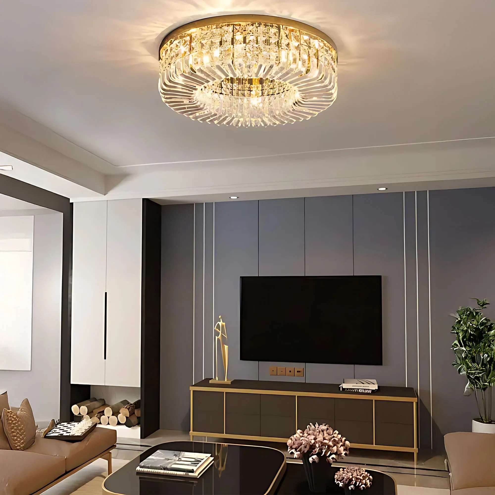 Lubinis šviestuvas Toolight Šviestuvas APP1728-6C 50 cm Gold aprašymas - Prekės nuotrauka