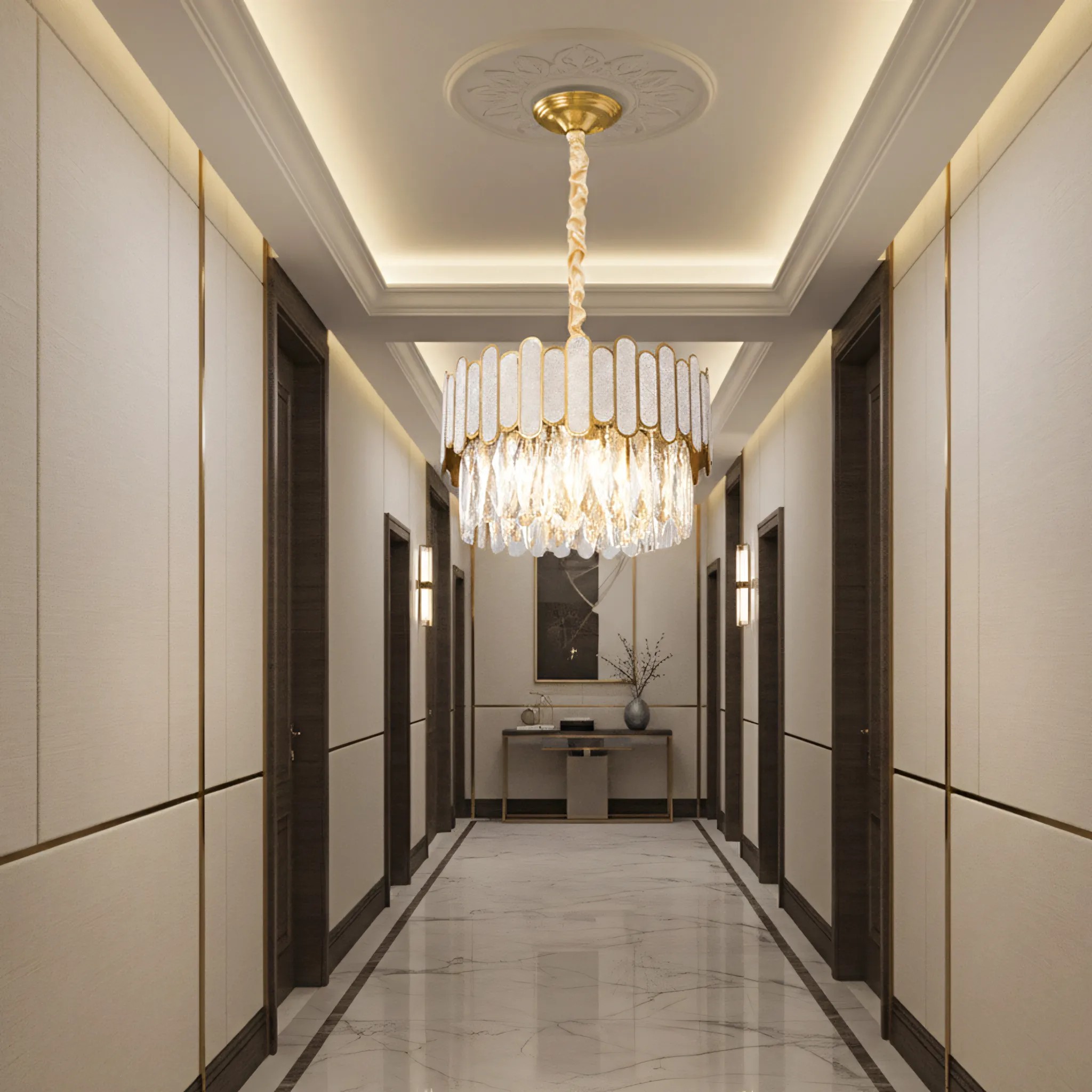 Pakabinamas šviestuvas Toolight Šviestuvas APP1746-4CP 40 cm Gold aprašymas - Prekės nuotrauka