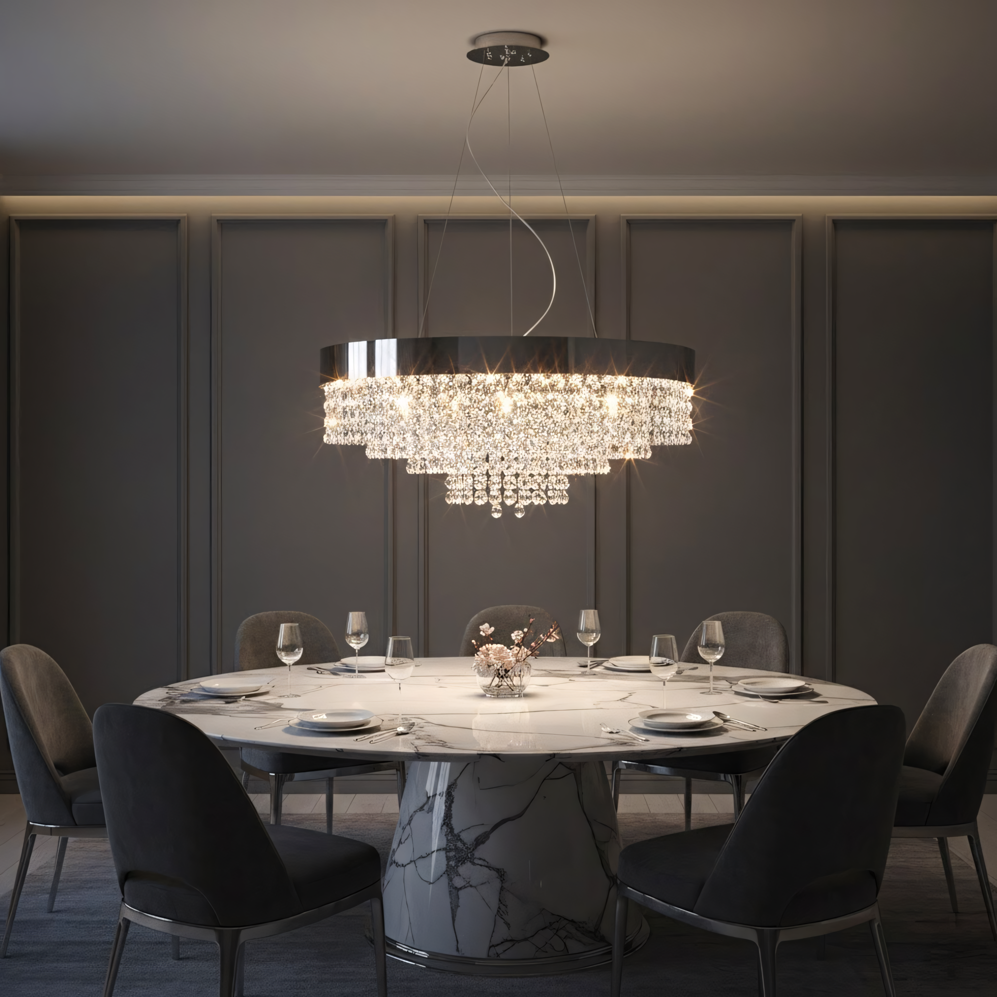Lubinis šviestuvas Toolight Šviestuvas APP1786-16CP 60 Cm Chrome aprašymas - Prekės nuotrauka