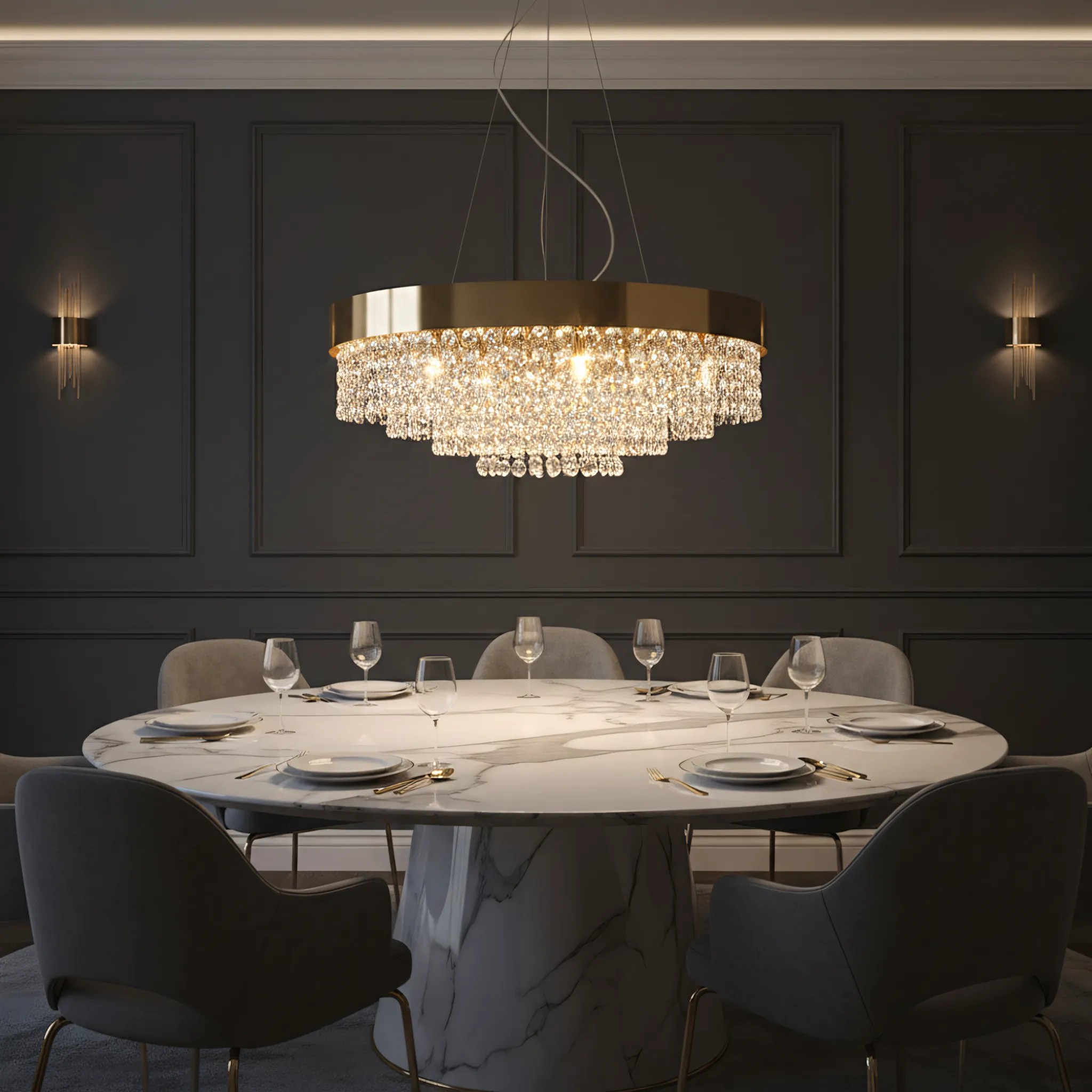 Lubinis šviestuvas Toolight Šviestuvas APP1787-16CP 60 Cm Gold aprašymas - Prekės nuotrauka