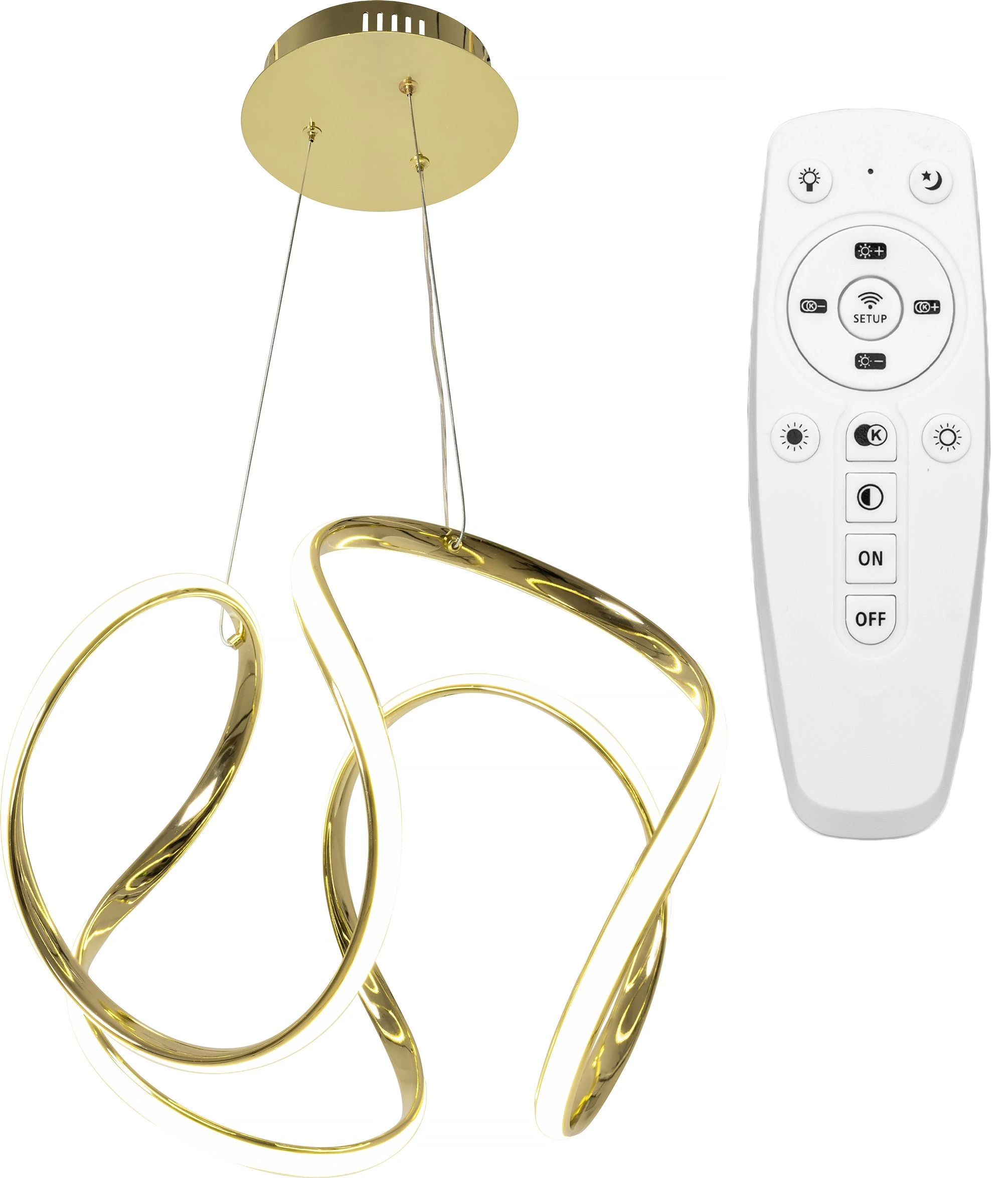 Pakabinamas šviestuvas Toolight Šviestuvas APP386-CP Gold aprašymas - Prekės nuotrauka