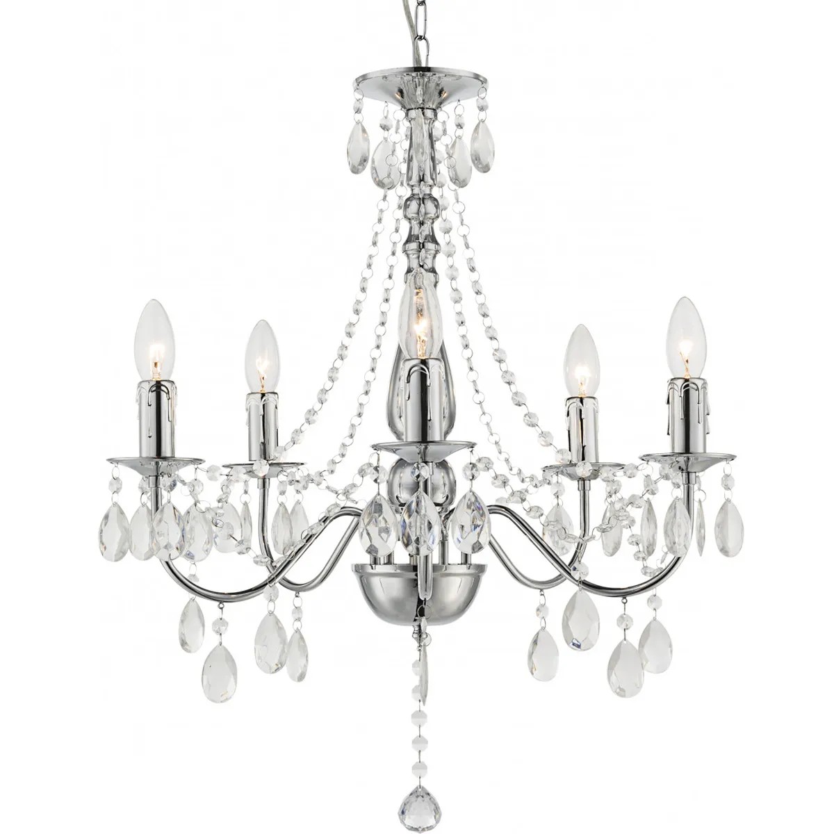 Pakabinamas šviestuvas Toolight Šviestuvas EBT014-5CP CHROME aprašymas - Prekės nuotrauka