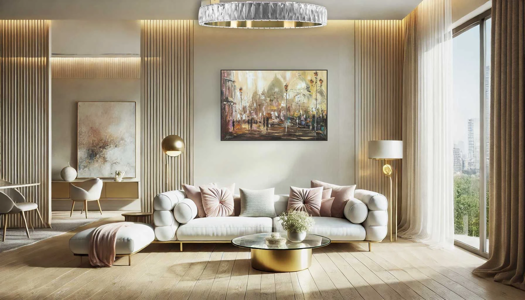 Lubinis šviestuvas Toolight Šviestuvas LED APP1506-C BRUSH GOLD aprašymas - Prekės nuotrauka