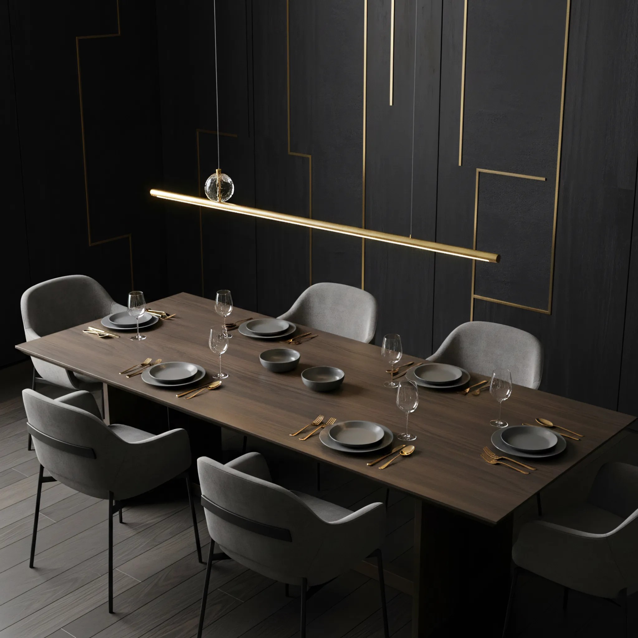 Pakabinamas šviestuvas Toolight Šviestuvas LED APP1694-CP 120 cm Gold aprašymas - Prekės nuotrauka