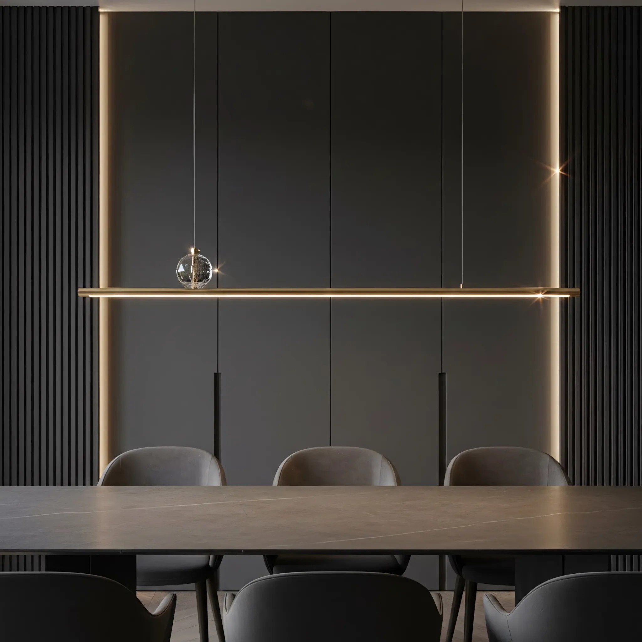 Pakabinamas šviestuvas Toolight Šviestuvas LED APP1694-CP 120 cm Gold aprašymas - Prekės nuotrauka