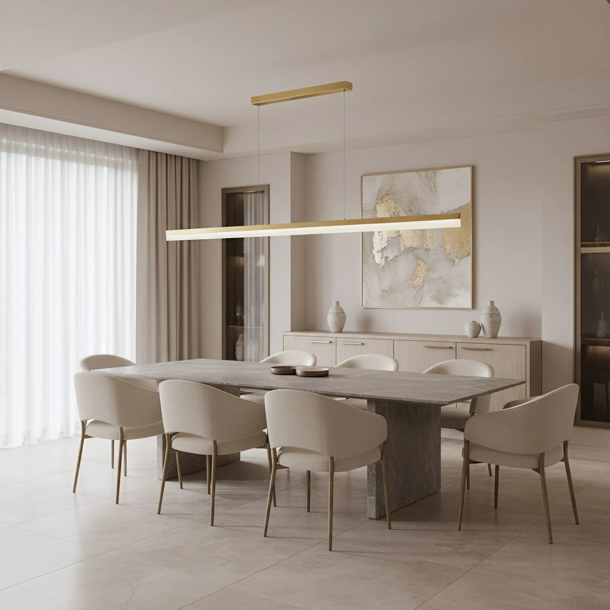 Pakabinamas šviestuvas Toolight Šviestuvas LED APP1697-CP 200 cm Gold aprašymas - Prekės nuotrauka