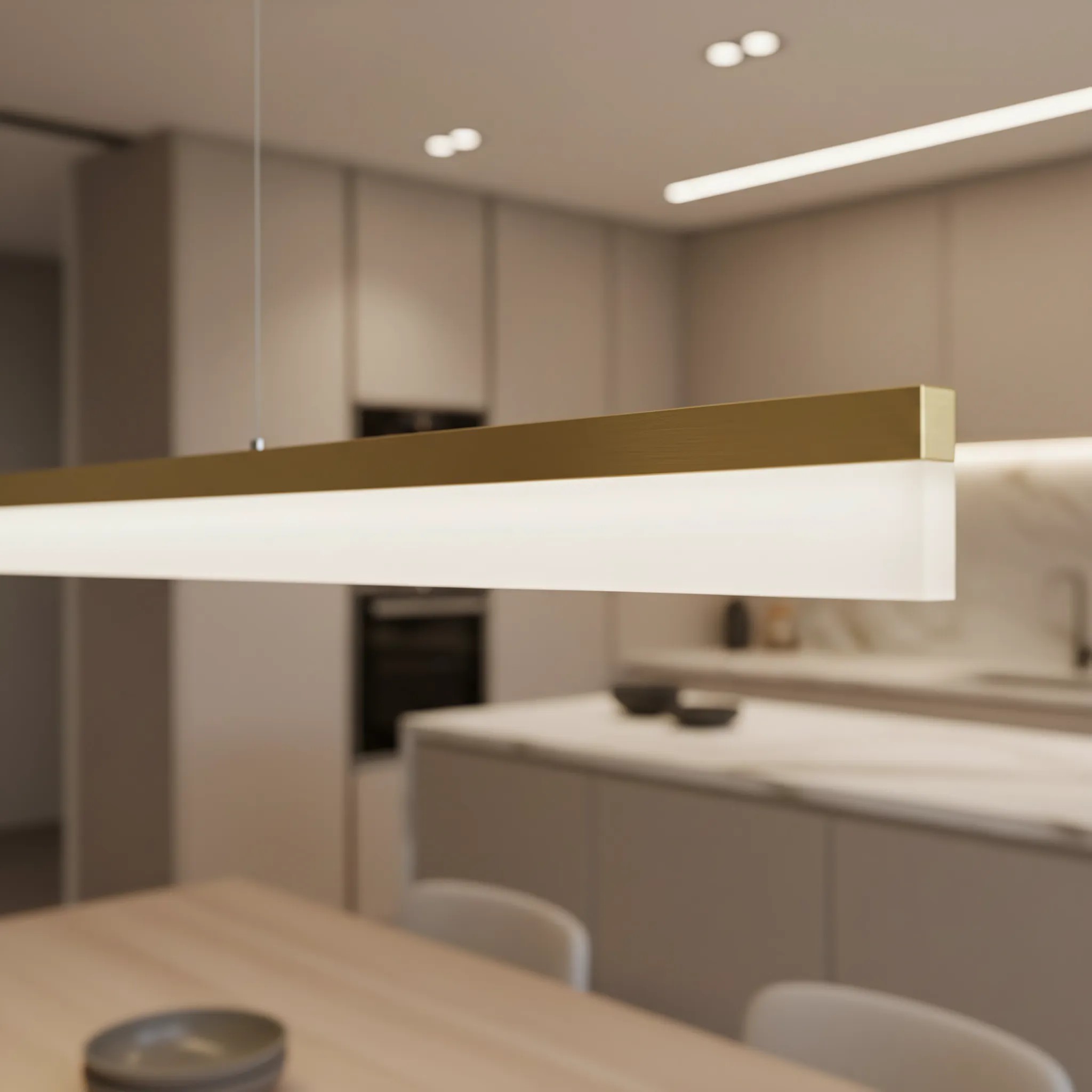 Pakabinamas šviestuvas Toolight Šviestuvas LED APP1697-CP 200 cm Gold aprašymas - Prekės nuotrauka