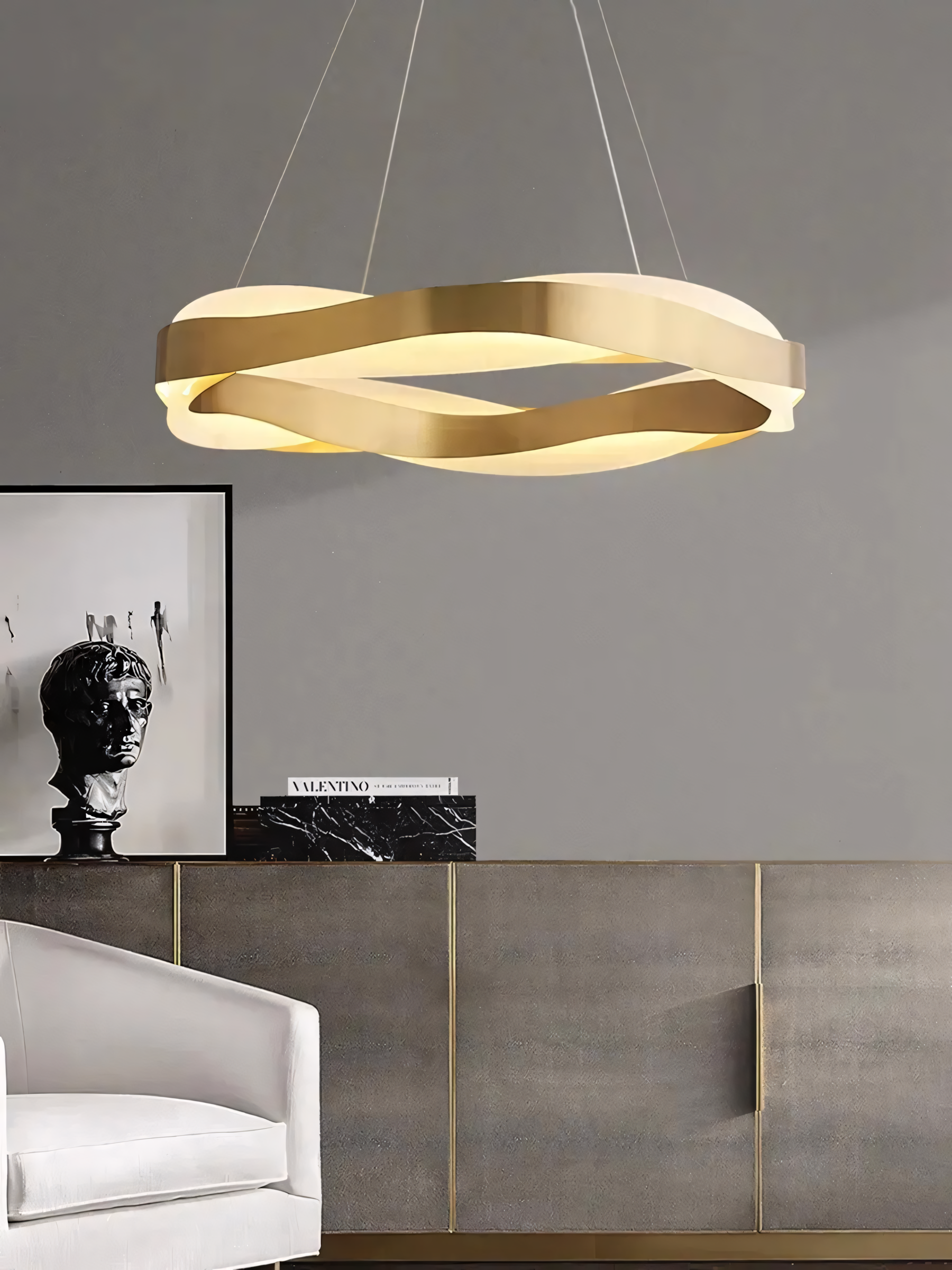Lubinis šviestuvas Toolight Šviestuvas Led App1802-cp 120 Cm Gold aprašymas - Prekės nuotrauka