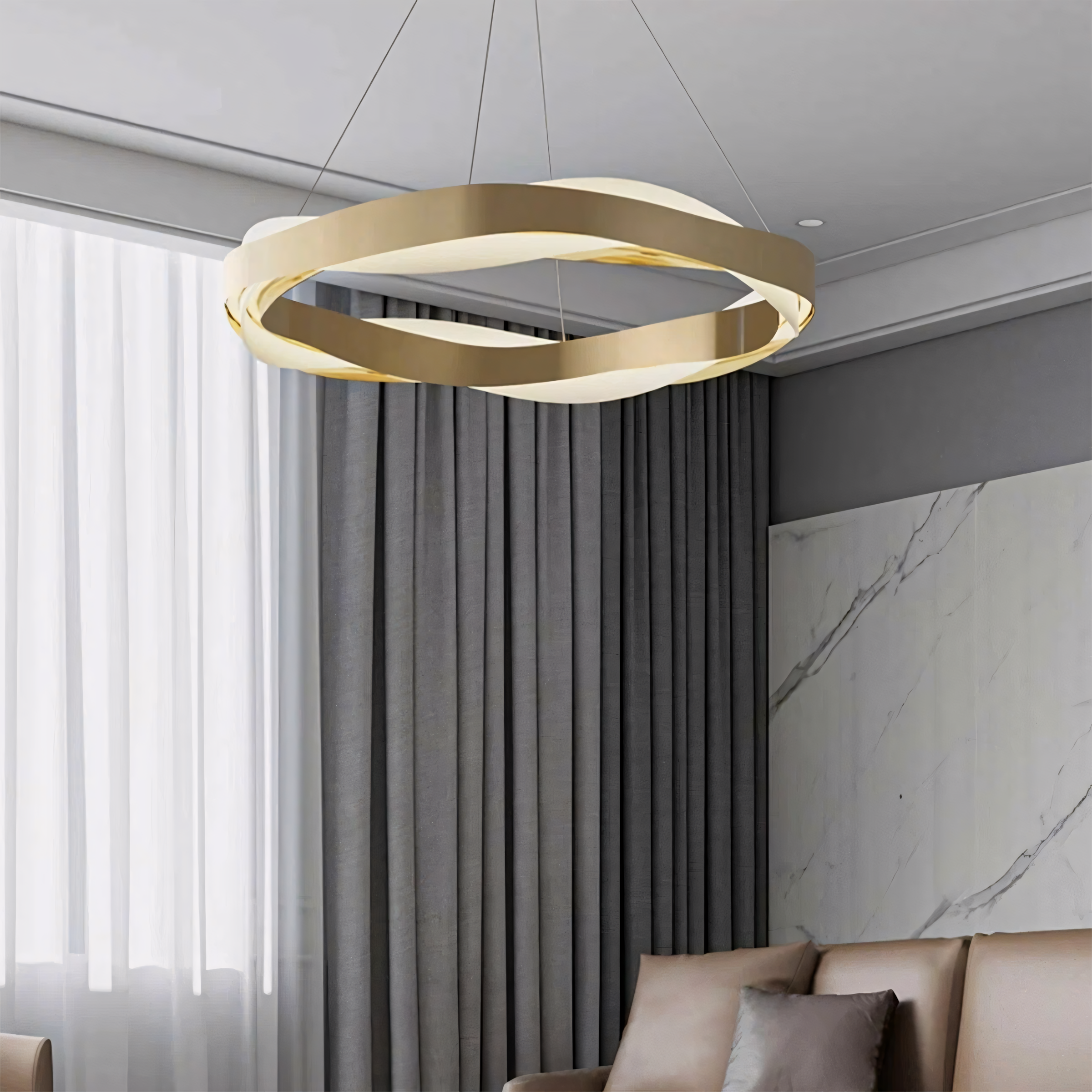 Lubinis šviestuvas Toolight Šviestuvas Led App1802-cp 120 Cm Gold aprašymas - Prekės nuotrauka