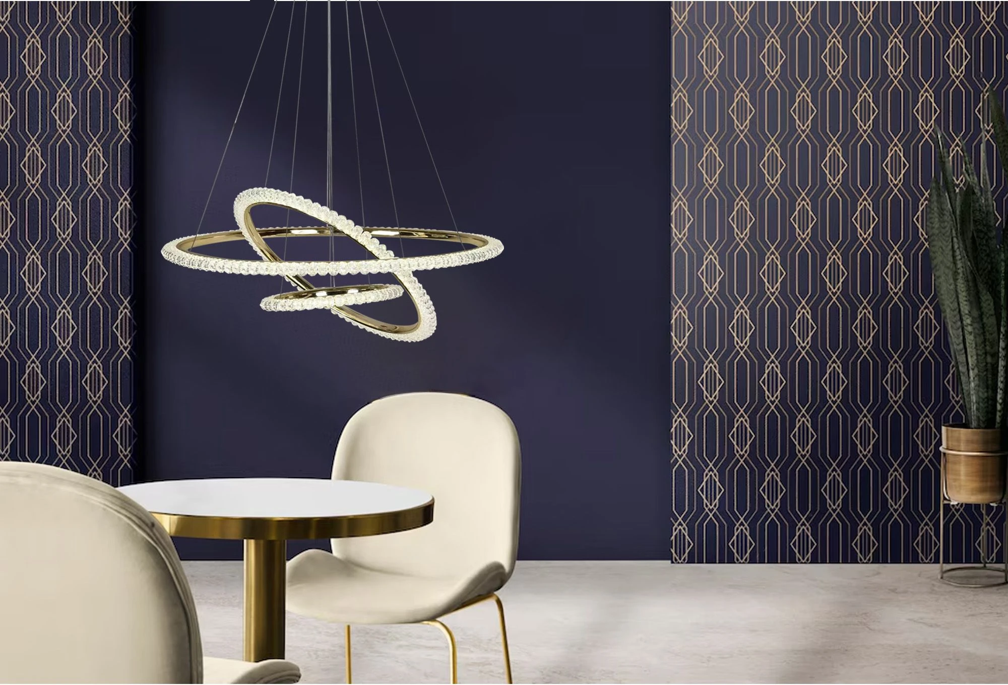 Lubinis šviestuvas Toolight Šviestuvas LED G036-CP Gold aprašymas - Prekės nuotrauka