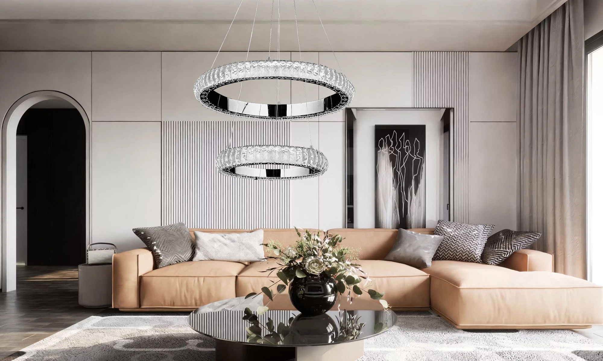 Lubinis šviestuvas Toolight Šviestuvas LED G044-2CP CHROME aprašymas - Prekės nuotrauka