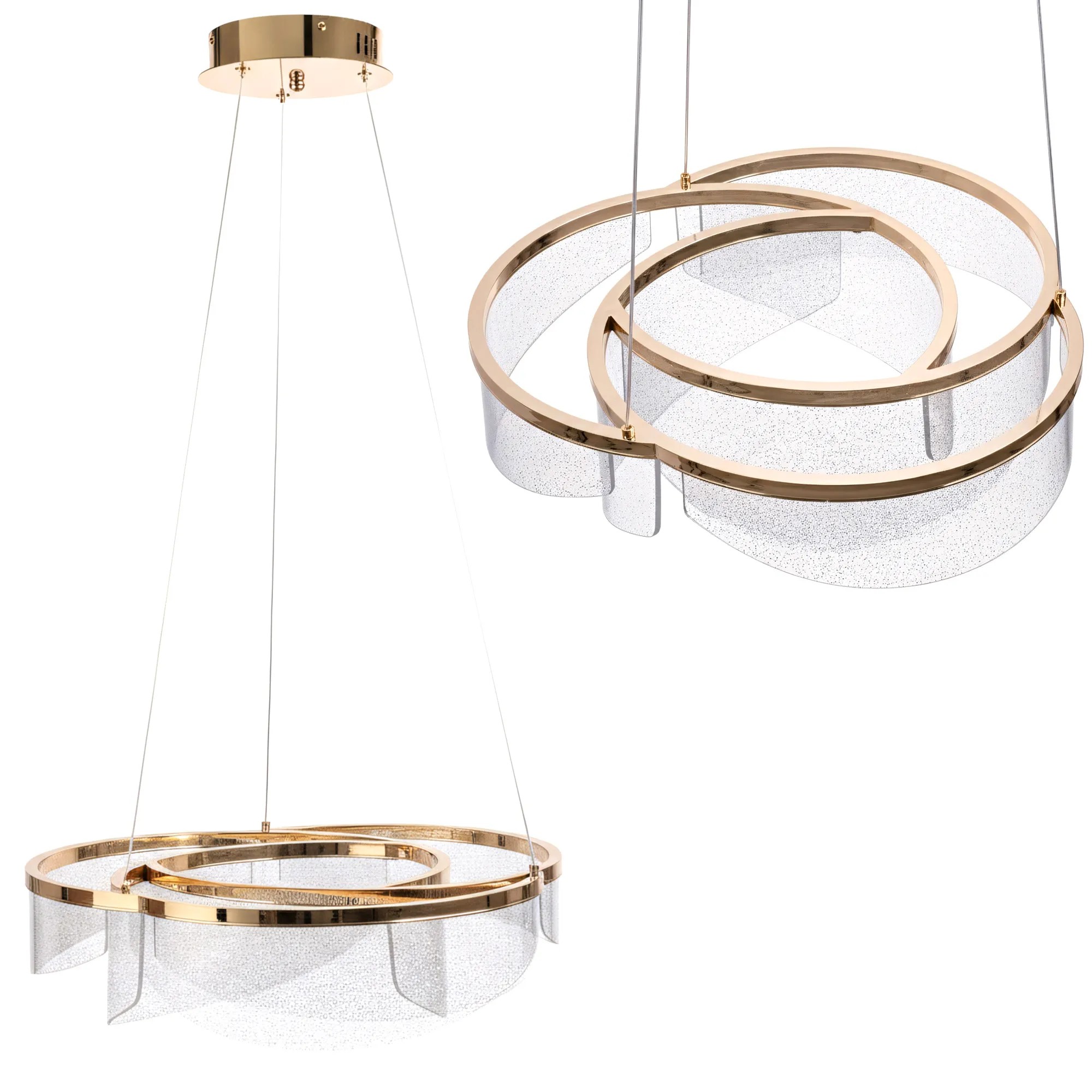 Pakabinamas šviestuvas Toolight Šviestuvas LED G138-CP 50cm Gold aprašymas - Prekės nuotrauka
