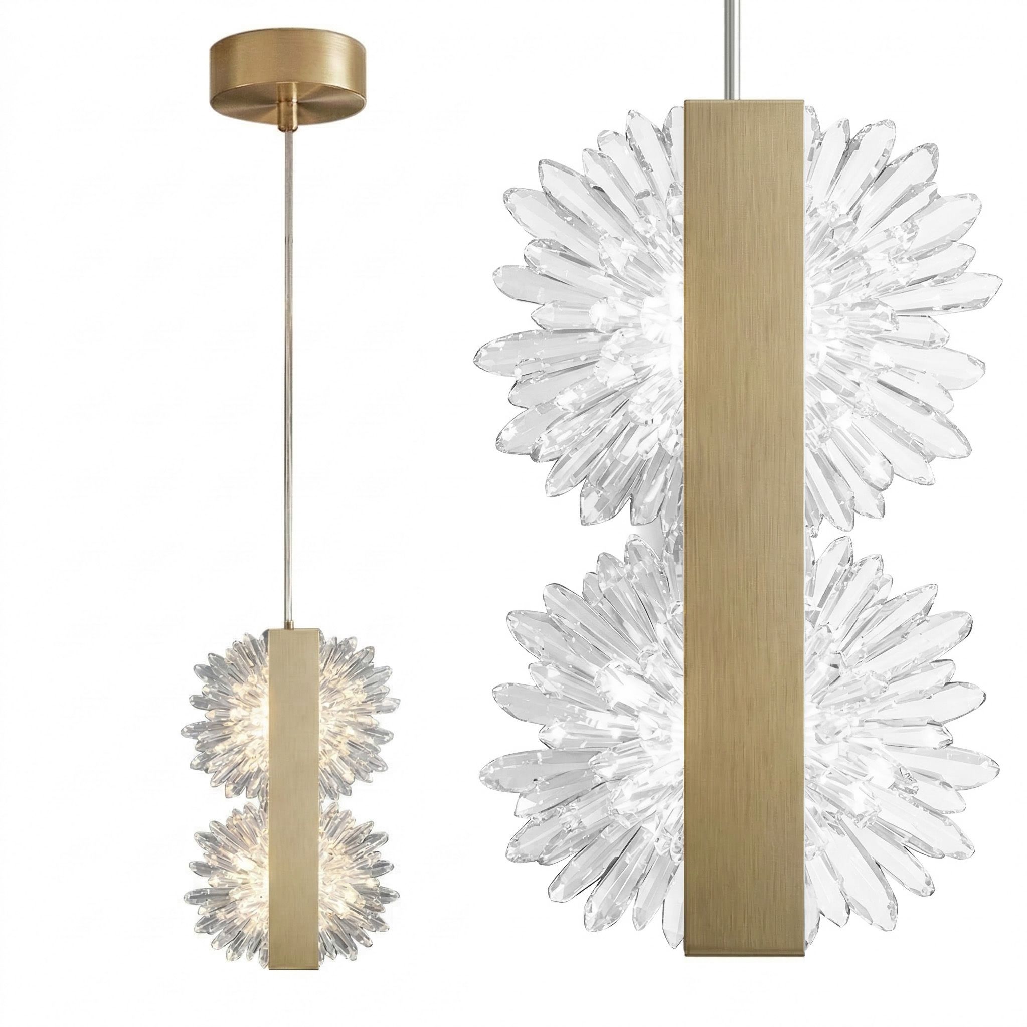 Pakabinamas šviestuvas Toolight Šviestuvas LED G148-2CP Gold aprašymas - Prekės nuotrauka