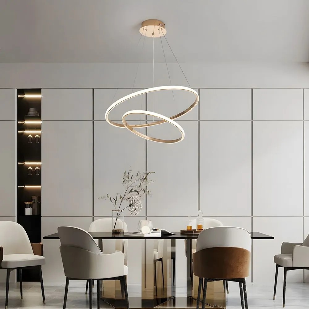 Pakabinamas šviestuvas Toolight šviestuvas LED LHJ007-CP2 GOLD aprašymas - Prekės nuotrauka