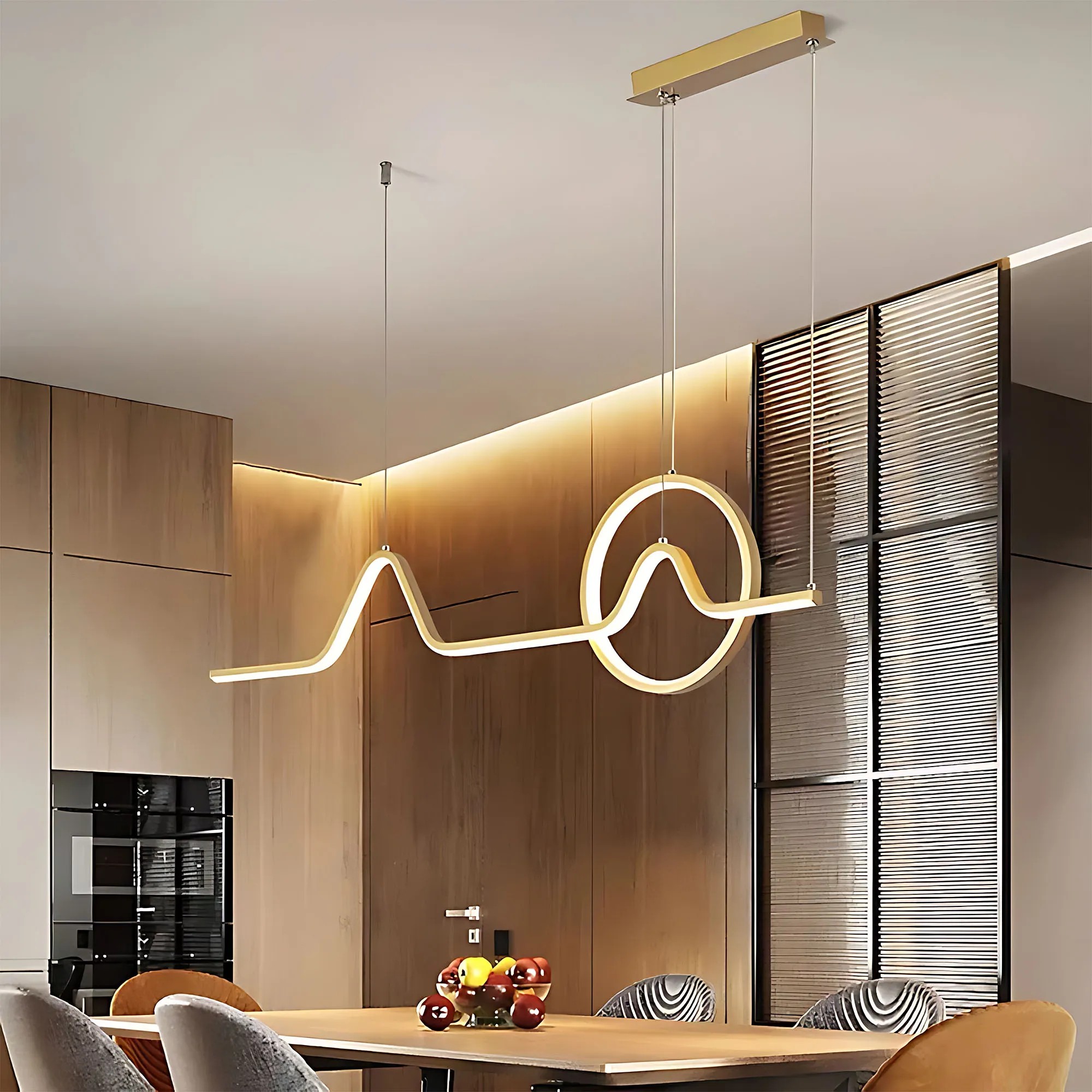 Pakabinamas šviestuvas Toolight šviestuvas LED LHJ022-CP 120 cm GOLD aprašymas - Prekės nuotrauka