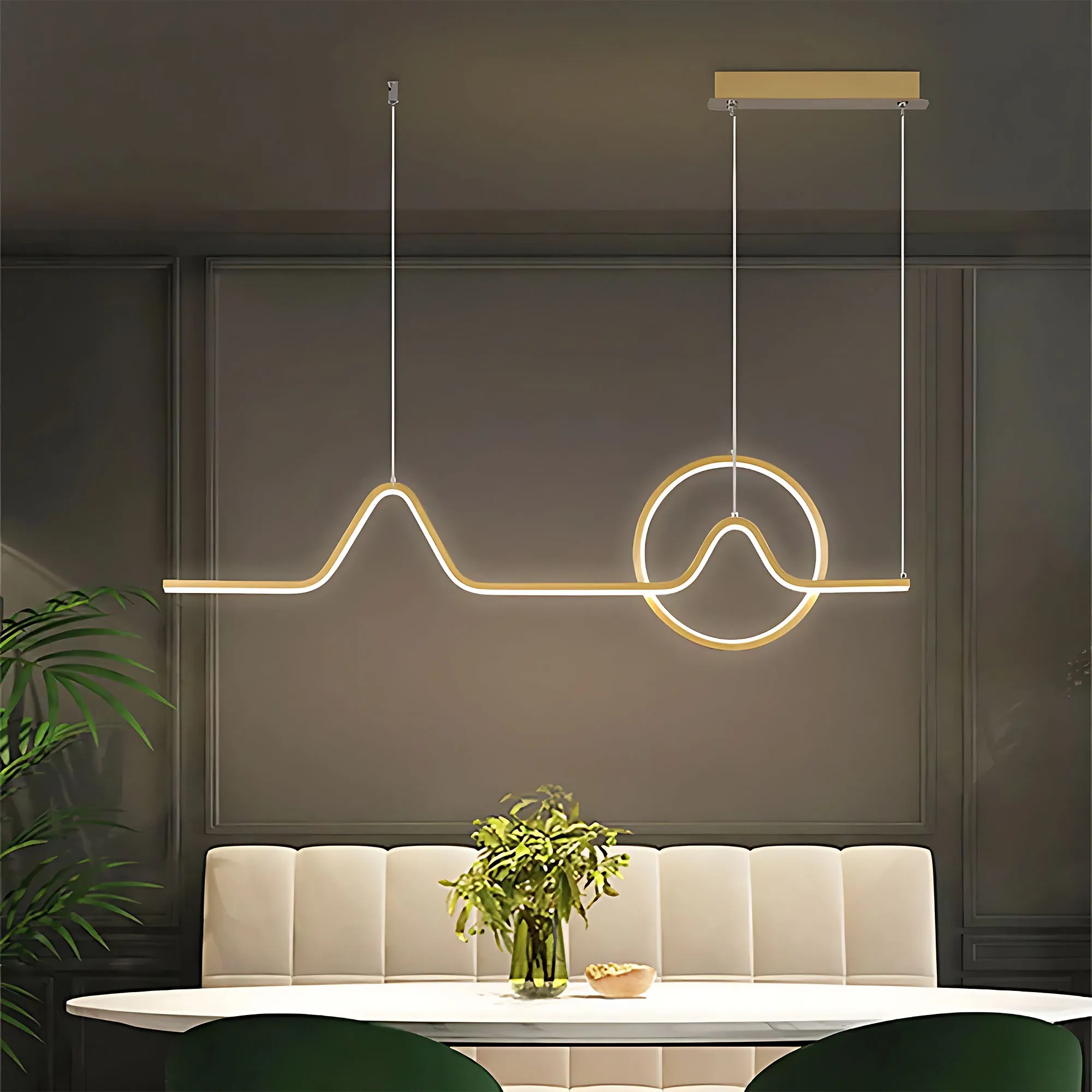 Pakabinamas šviestuvas Toolight šviestuvas LED LHJ022-CP 120 cm GOLD aprašymas - Prekės nuotrauka