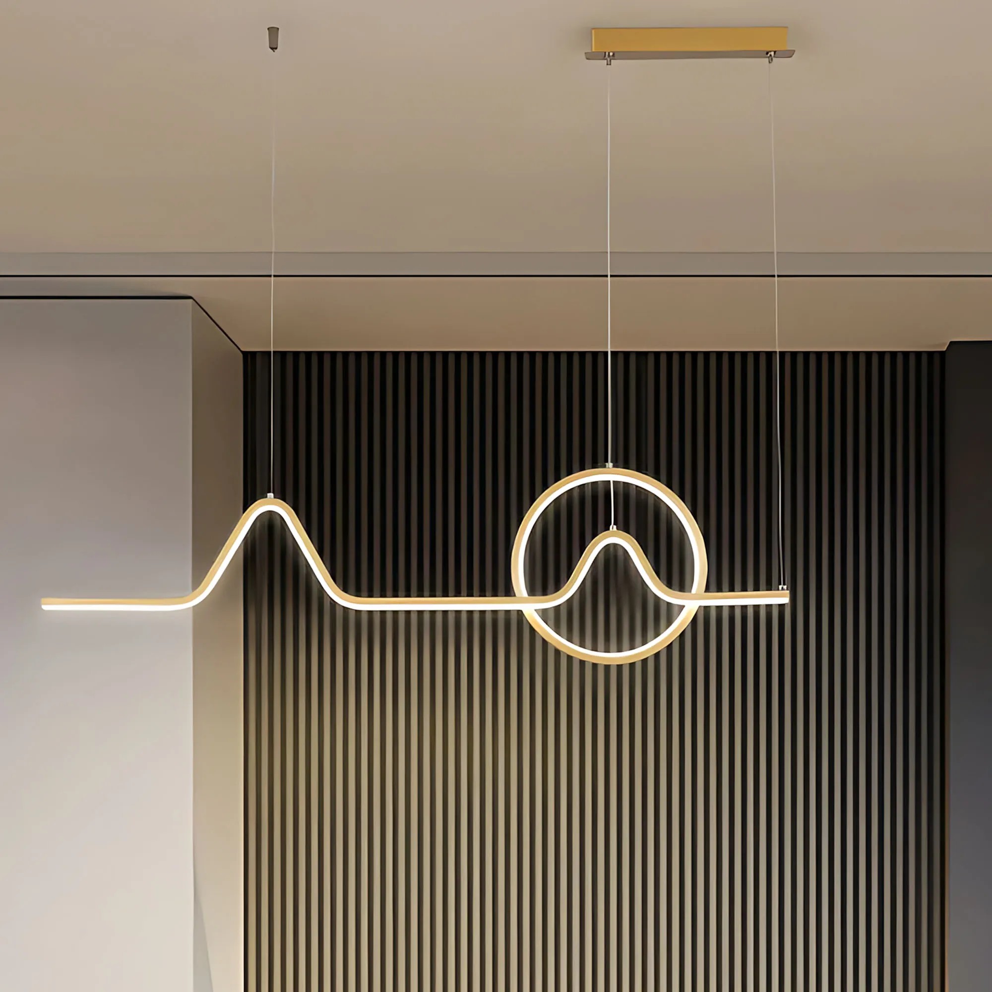 Pakabinamas šviestuvas Toolight šviestuvas LED LHJ022-CP 120 cm GOLD aprašymas - Prekės nuotrauka