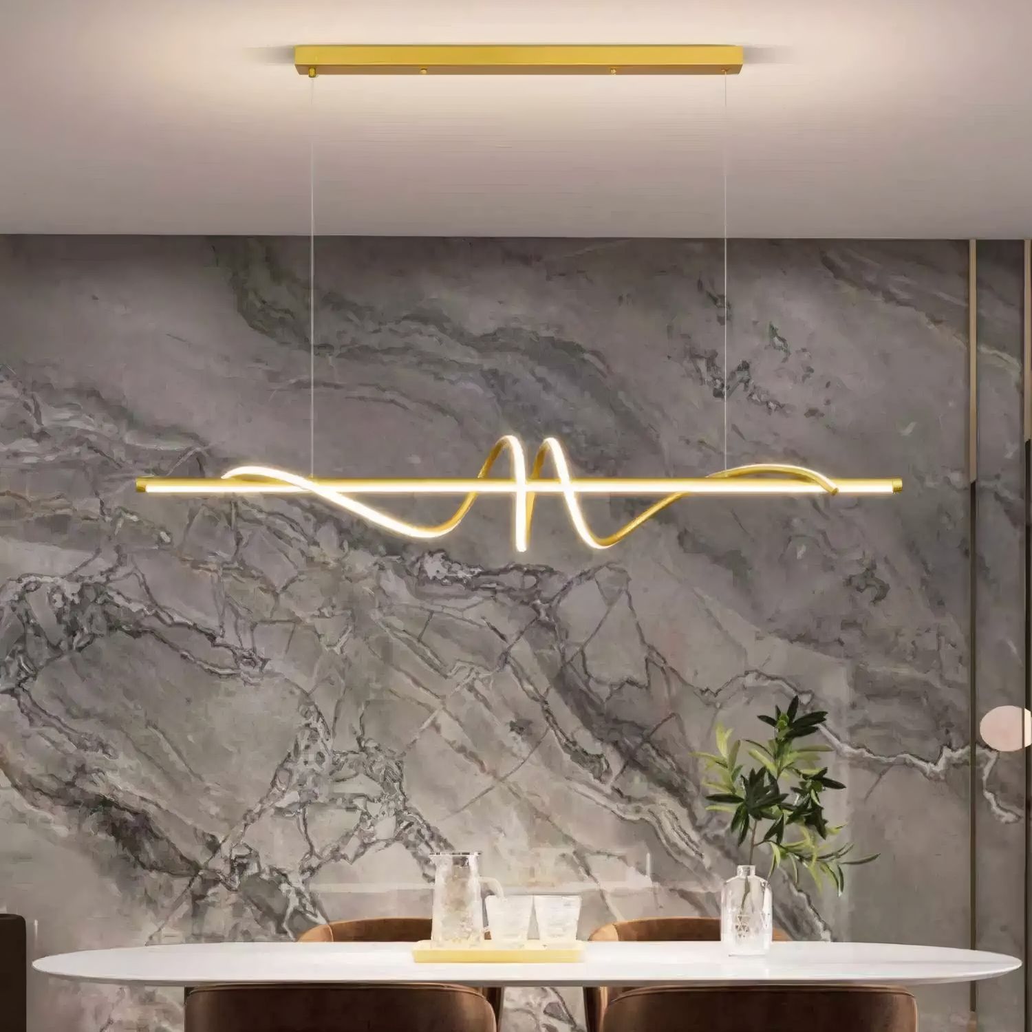 Lubinis šviestuvas Toolight Šviestuvas Led Lhj024-cp 120 Cm Gold aprašymas - Prekės nuotrauka