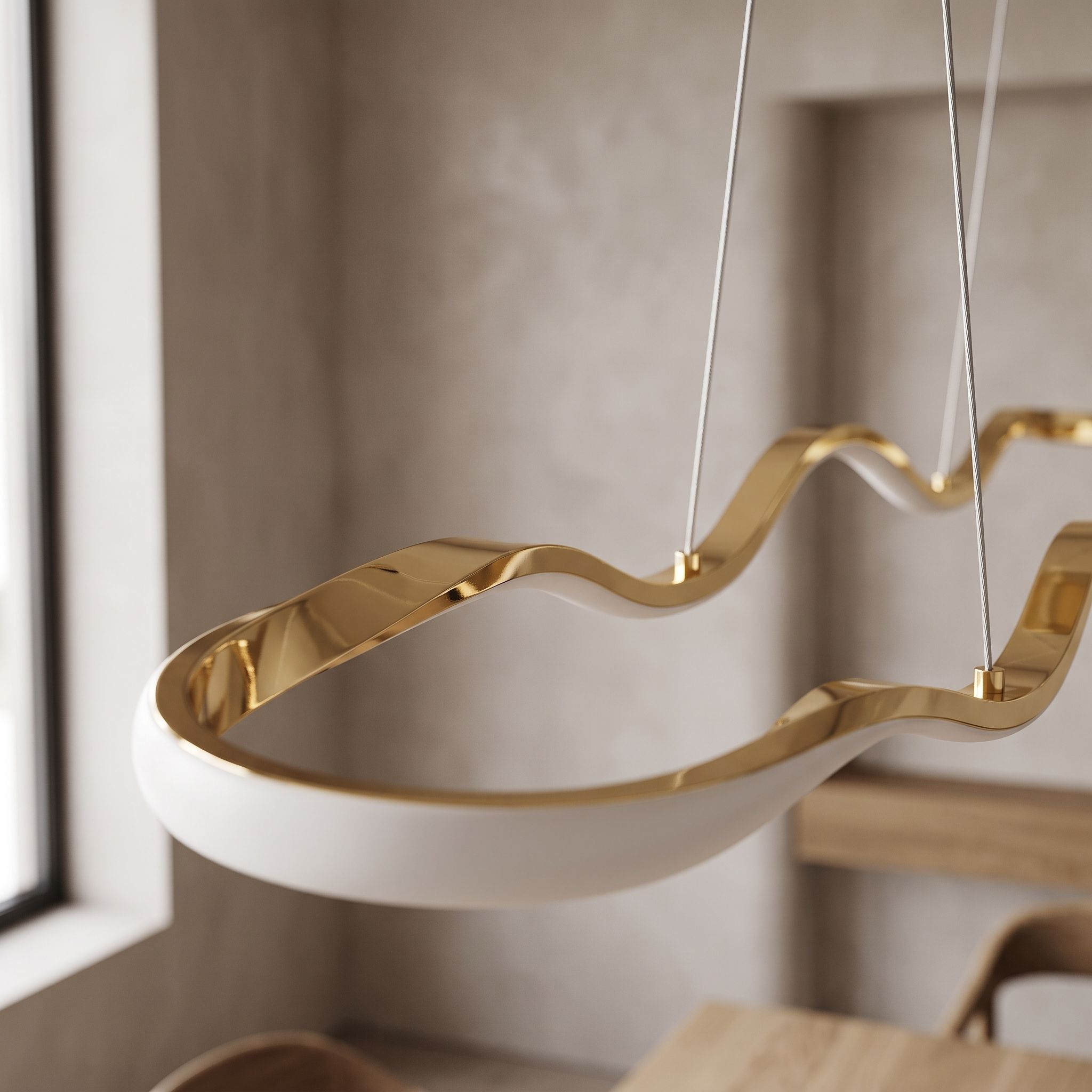 Pakabinamas šviestuvas Toolight šviestuvas LED LHJ028-CP GOLD aprašymas - Prekės nuotrauka