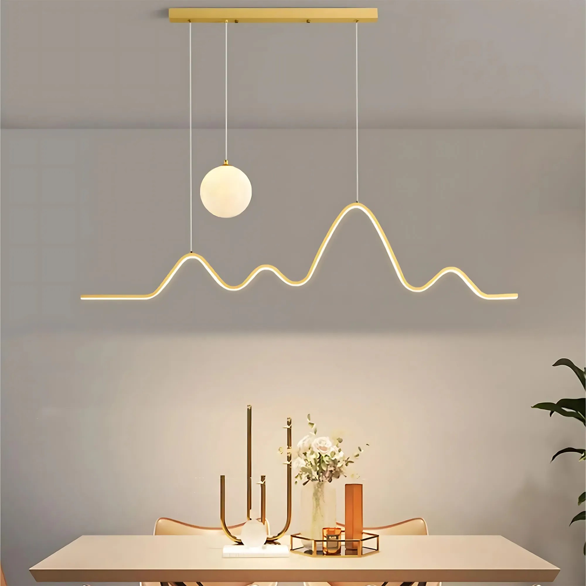 Pakabinamas šviestuvas Toolight šviestuvas LED LHJ034-CP BRUSH GOLD aprašymas - Prekės nuotrauka