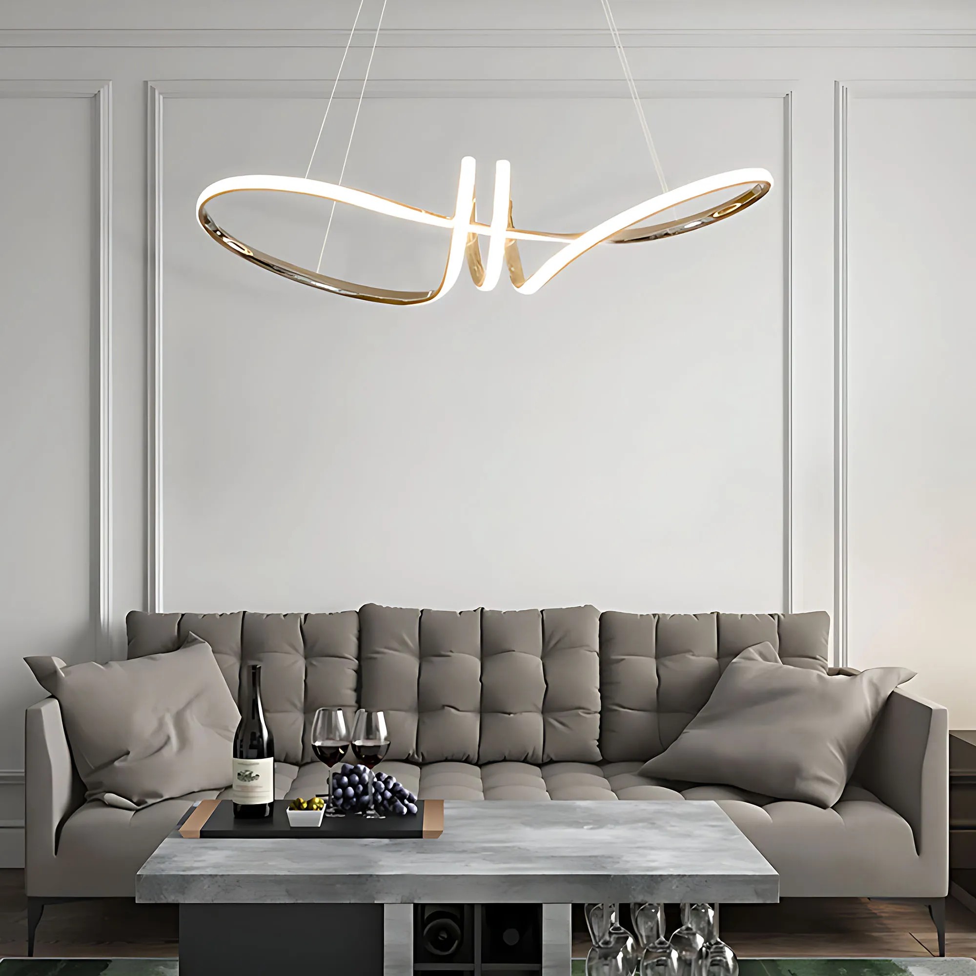 Pakabinamas šviestuvas Toolight šviestuvas LED LHJ036-CP GOLD aprašymas - Prekės nuotrauka