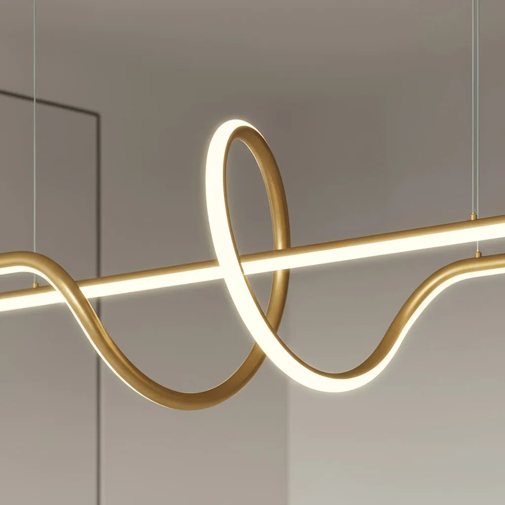 Pakabinamas šviestuvas Toolight šviestuvas LED LHJ038-CP BRUSH GOLD aprašymas - Prekės nuotrauka