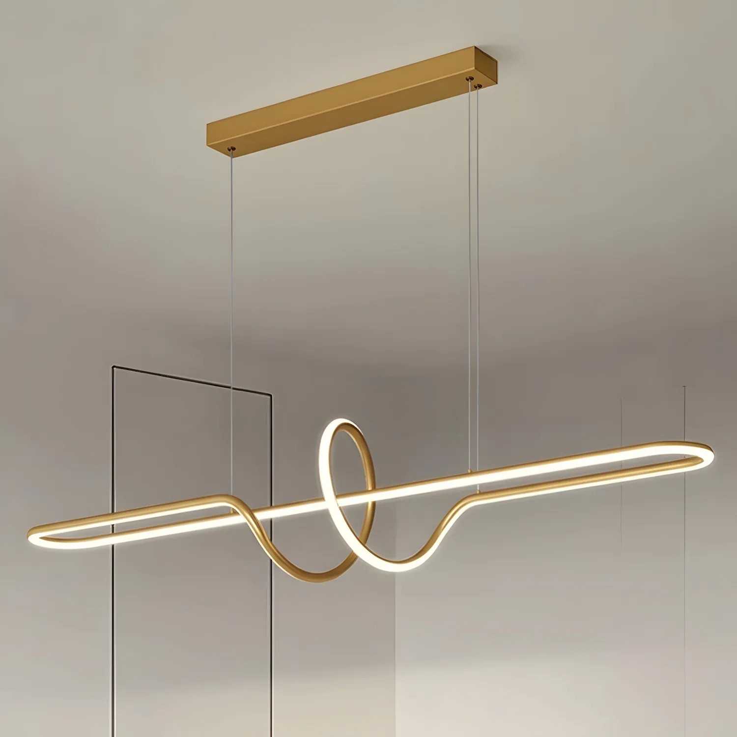 Pakabinamas šviestuvas Toolight šviestuvas LED LHJ038-CP BRUSH GOLD aprašymas - Prekės nuotrauka