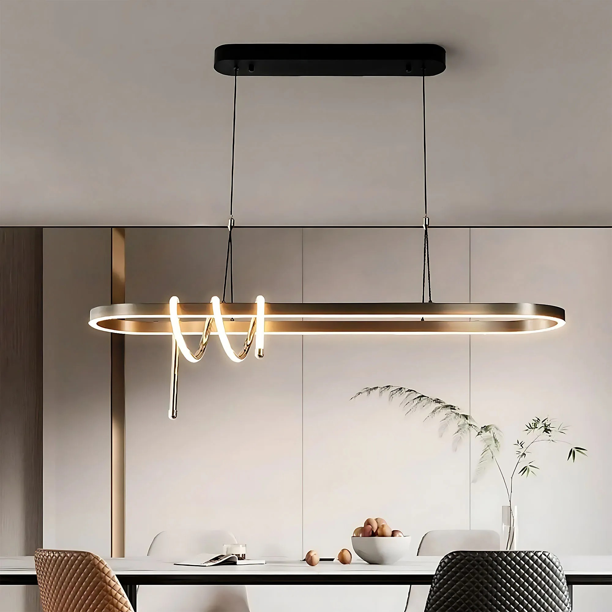 Pakabinamas šviestuvas Toolight šviestuvas LED LHJ040-CP 120 cm Juodas aprašymas - Prekės nuotrauka
