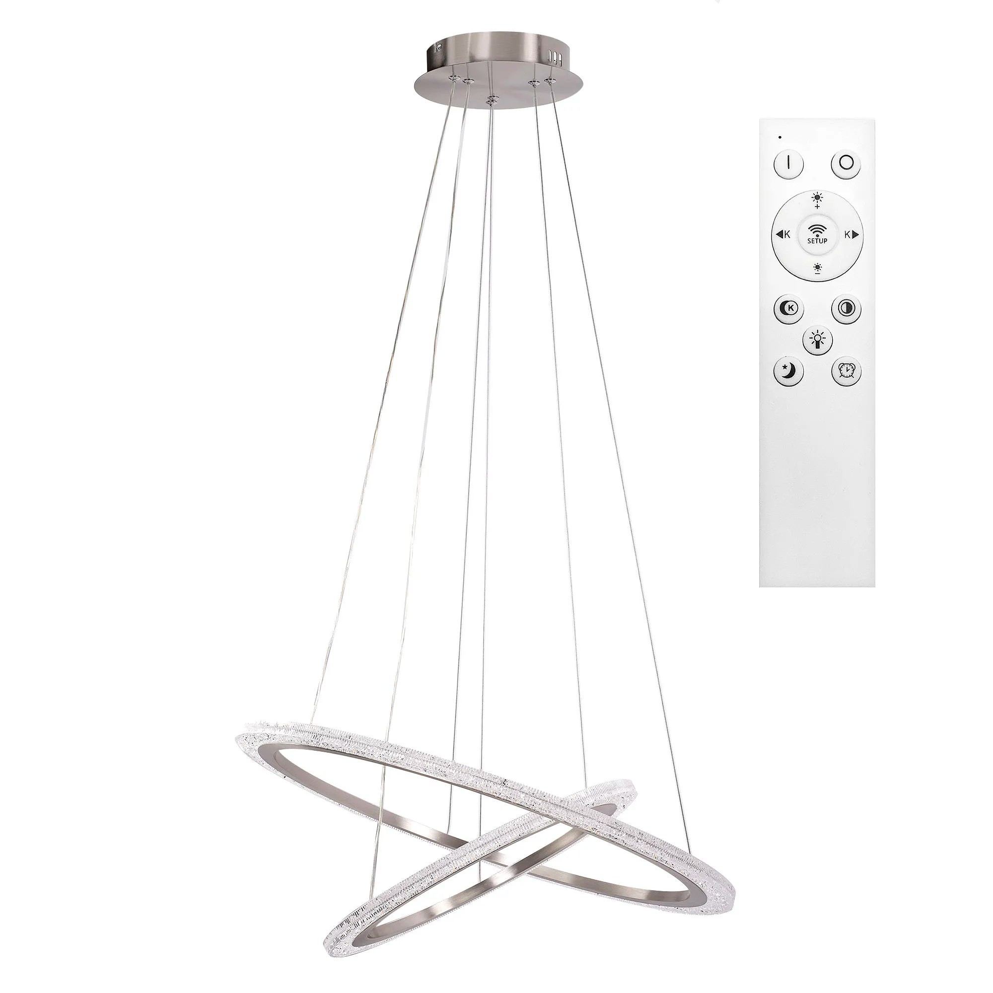 Pakabinamas šviestuvas Toolight šviestuvas LED LHJ045-CP2 BRUSH NICKLE aprašymas - Prekės nuotrauka