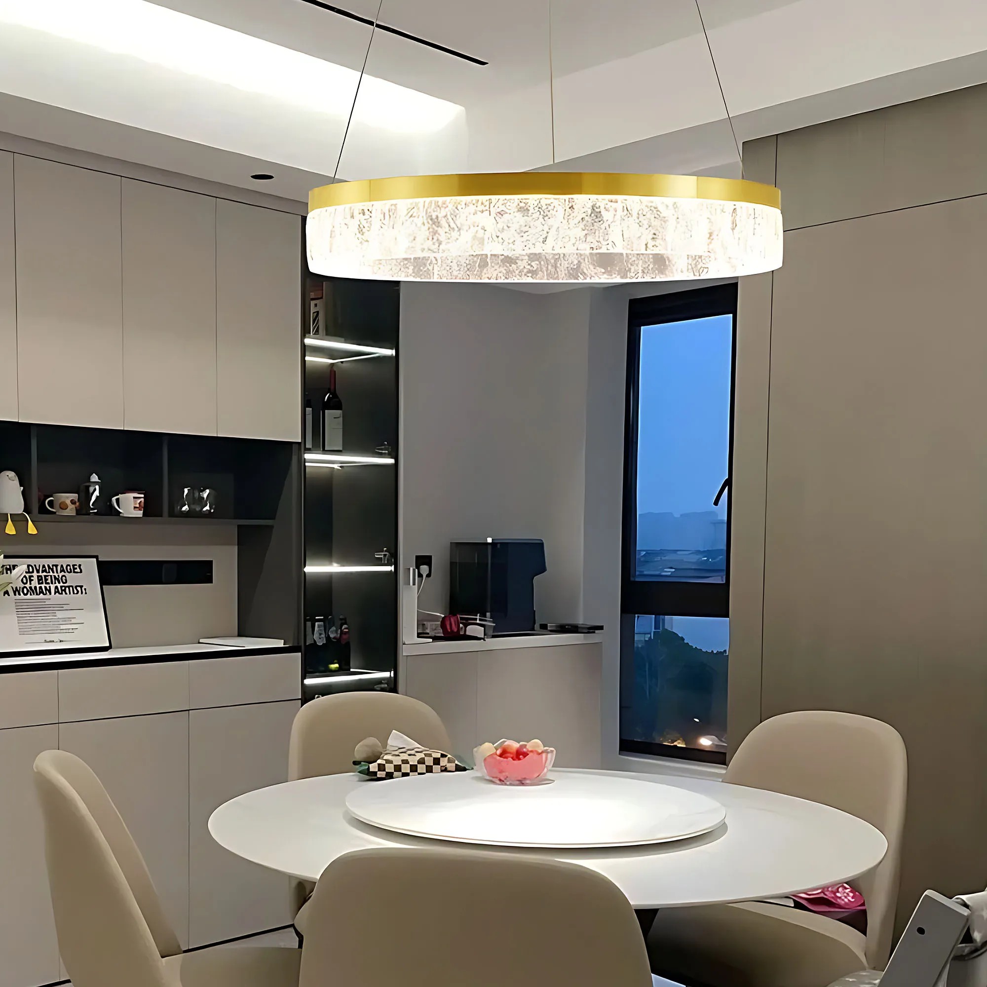 Pakabinamas šviestuvas Toolight šviestuvas LED LHJ047-CP 80 cm GOLD aprašymas - Prekės nuotrauka