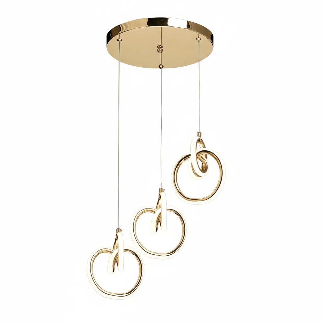 Pakabinamas šviestuvas Toolight šviestuvas LED LHJ093-3CP GOLD aprašymas - Prekės nuotrauka