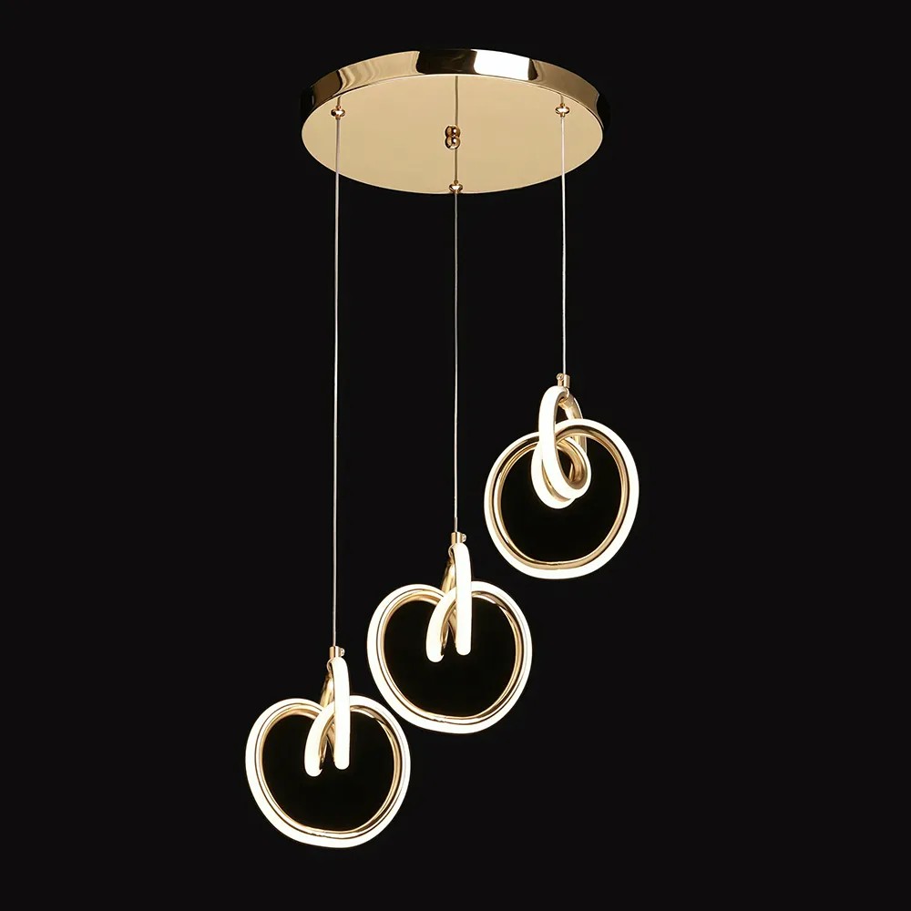 Pakabinamas šviestuvas Toolight šviestuvas LED LHJ093-3CP GOLD aprašymas - Prekės nuotrauka