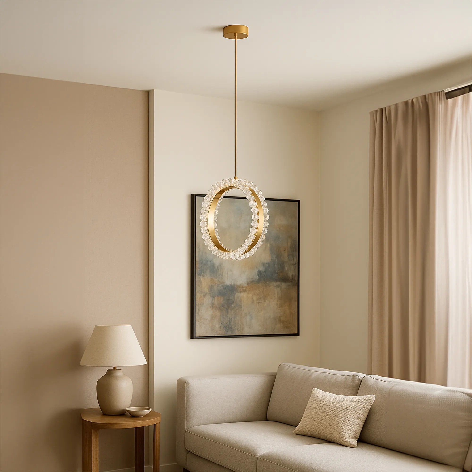 Pakabinamas šviestuvas Toolight šviestuvas LED LHJ098-CP GOLD aprašymas - Prekės nuotrauka