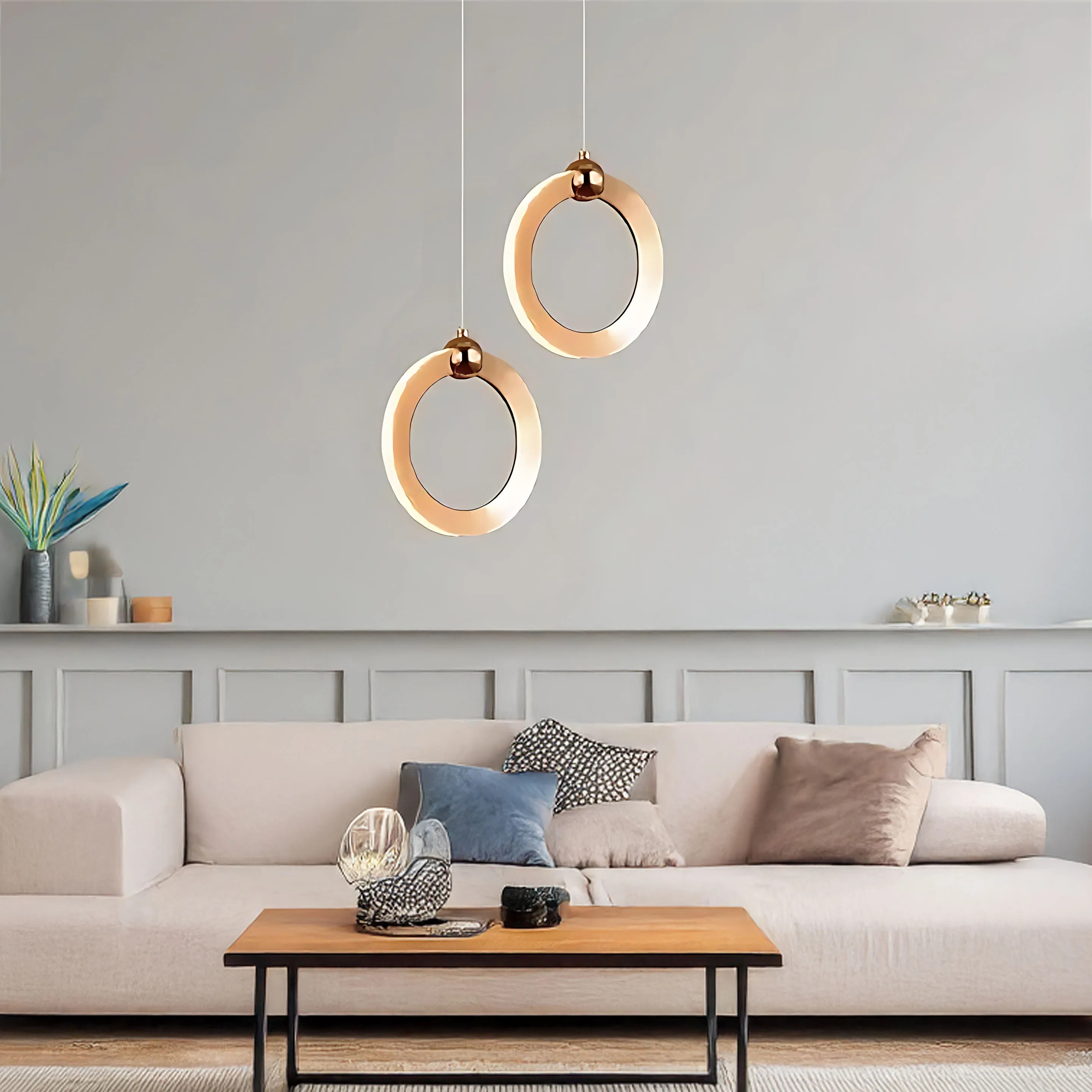 Pakabinamas šviestuvas Toolight šviestuvas LED LHJ101-1CP GOLD aprašymas - Prekės nuotrauka