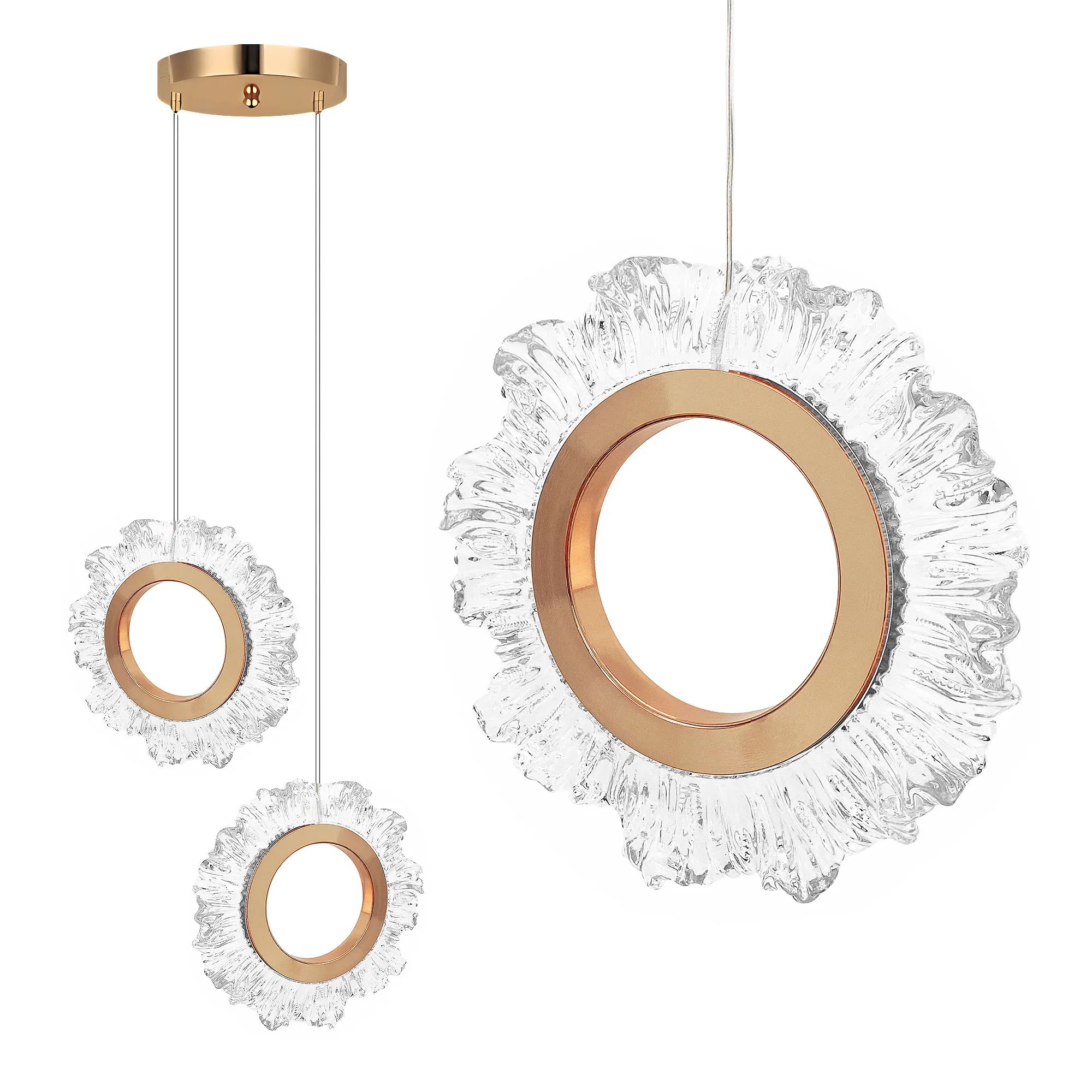 Pakabinamas šviestuvas Toolight šviestuvas LED LHJ103-2CP GOLD aprašymas - Prekės nuotrauka