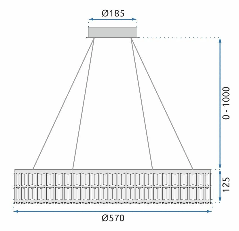 Lubinis šviestuvas Toolight Šviestuvas lubinis LED APP1568-CP Gold 60cm aprašymas - Prekės nuotrauka