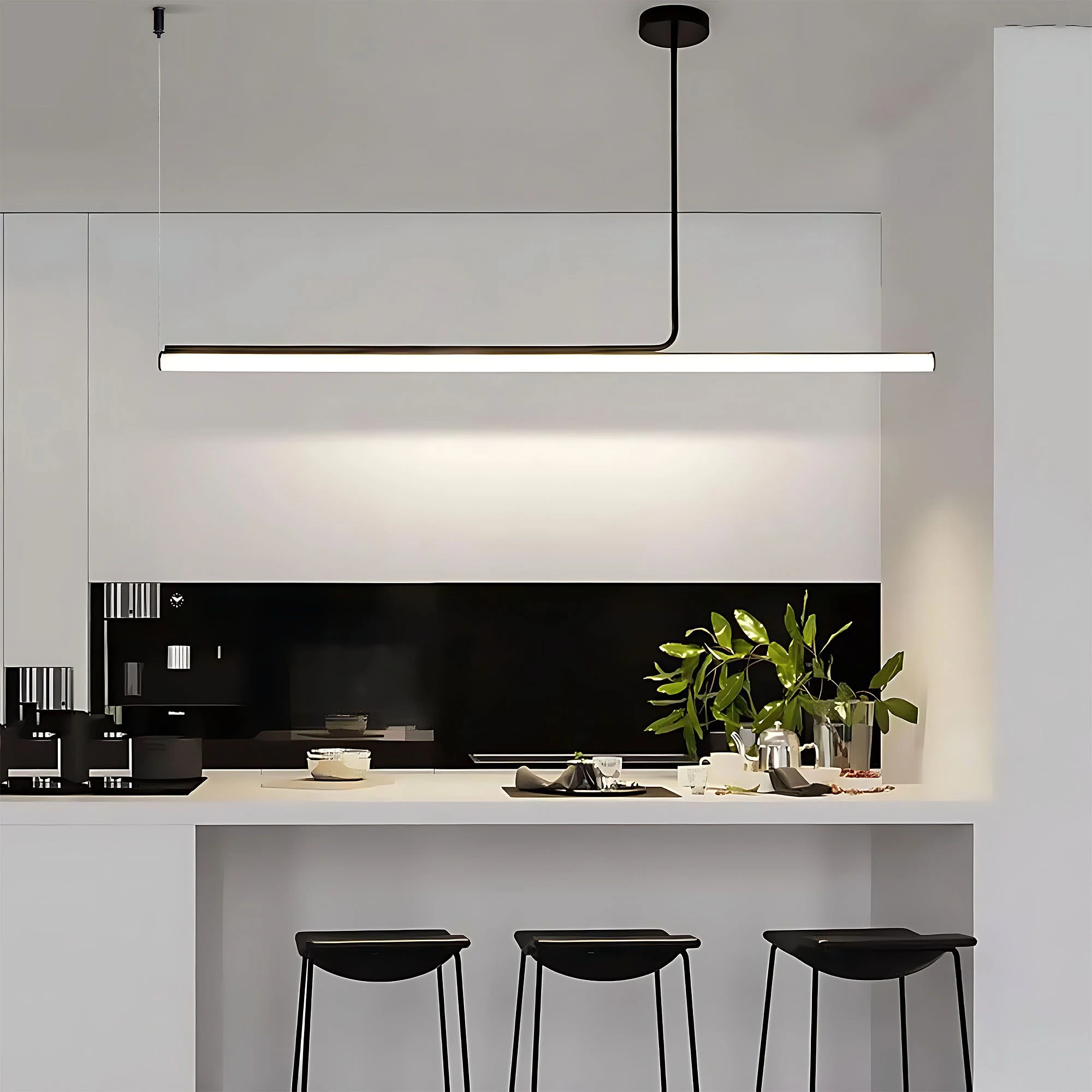 Lubinis šviestuvas Toolight Šviestuvas lubinis LED APP1660-CP Juodas 140cm aprašymas - Prekės nuotrauka